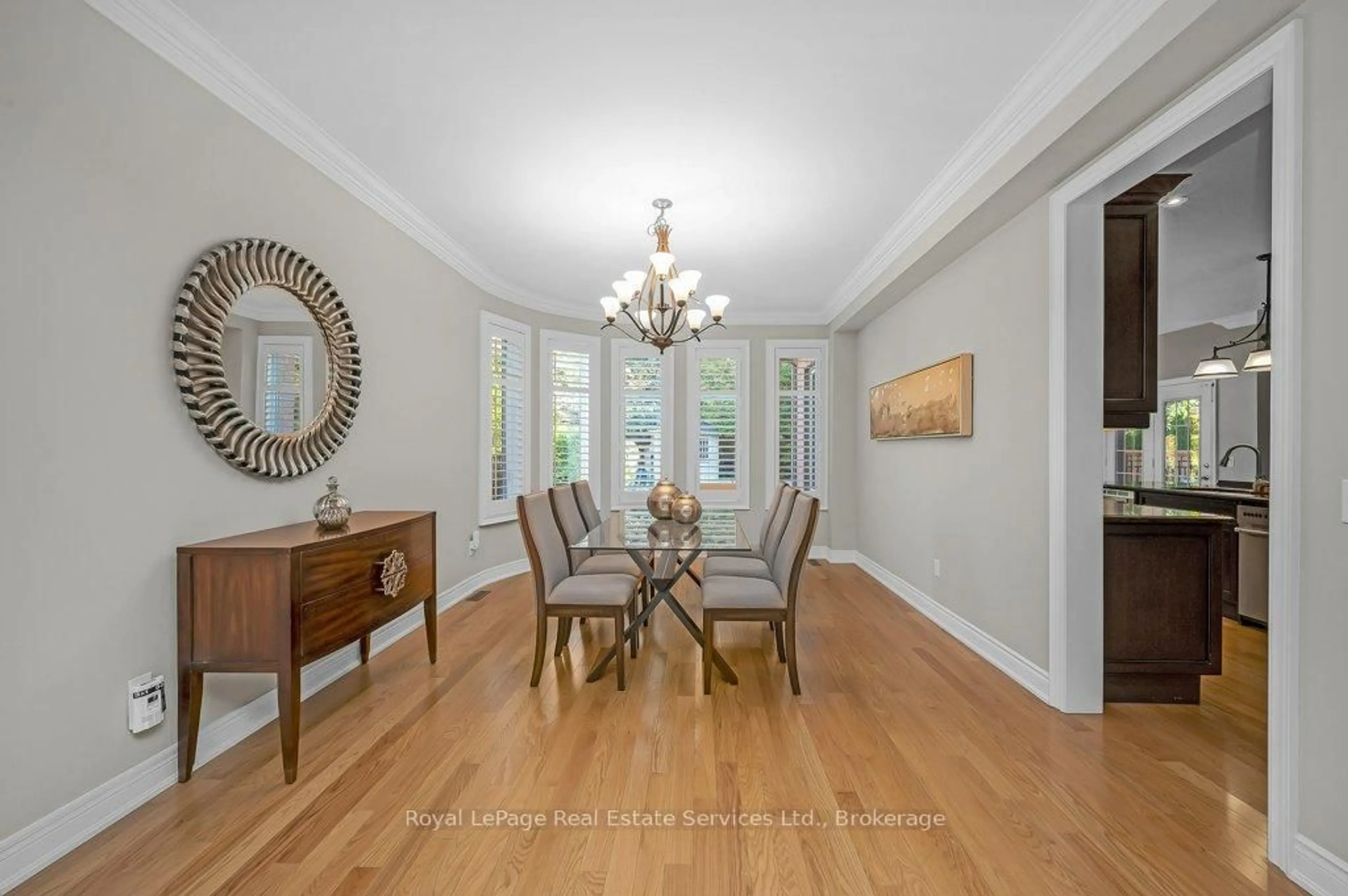Dining room, wood/laminate floor for 2373 Gamble Rd, Oakville Ontario L6H 7V6