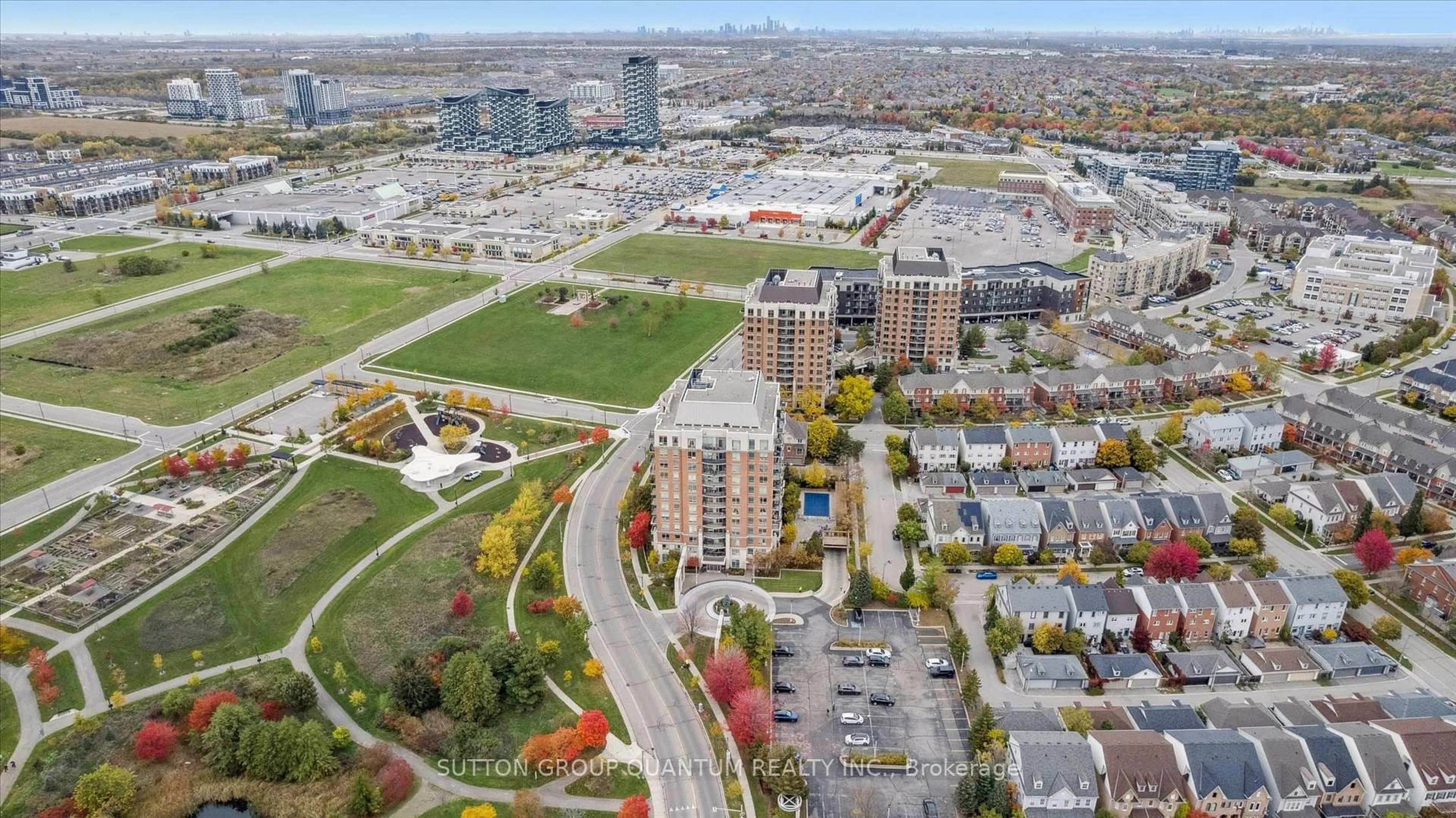 A pic from outside/outdoor area/front of a property/back of a property/a pic from drone, city buildings view from balcony for 2365 Central Park Dr #1211, Oakville Ontario L6H 0C7