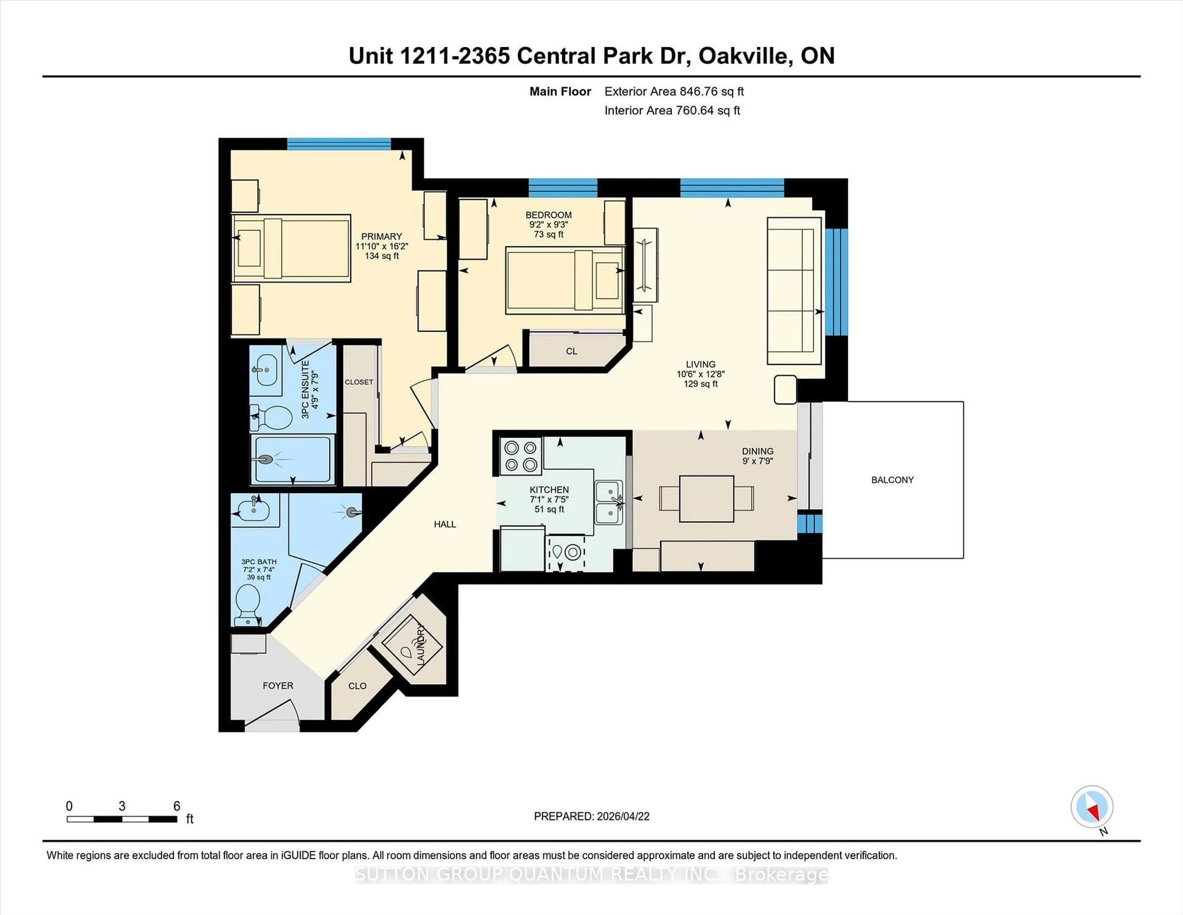 Floor plan for 2365 Central Park Dr #1211, Oakville Ontario L6H 0C7