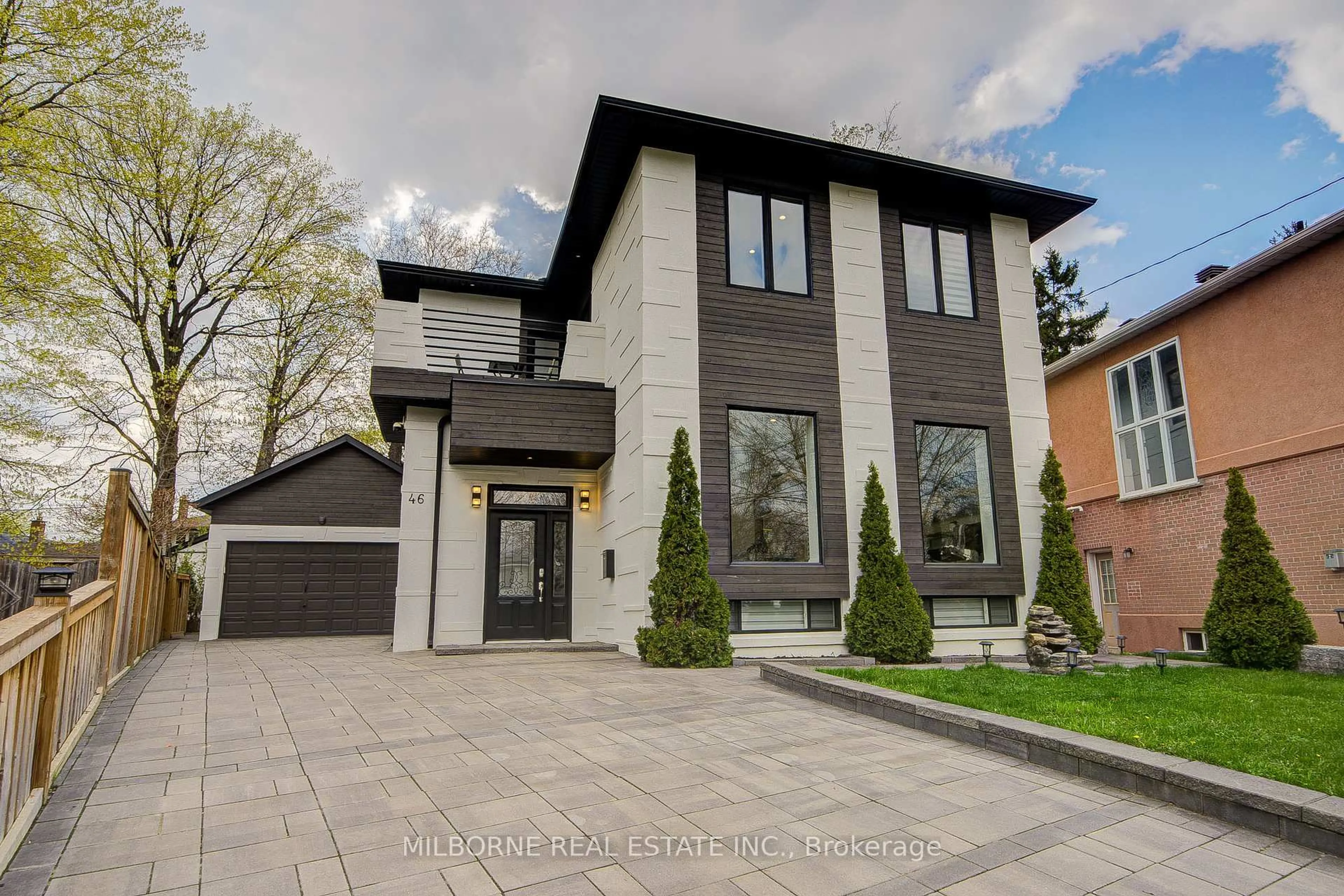 Home with brick exterior material, street for 46 Ashfield Dr, Toronto Ontario M9C 4T9