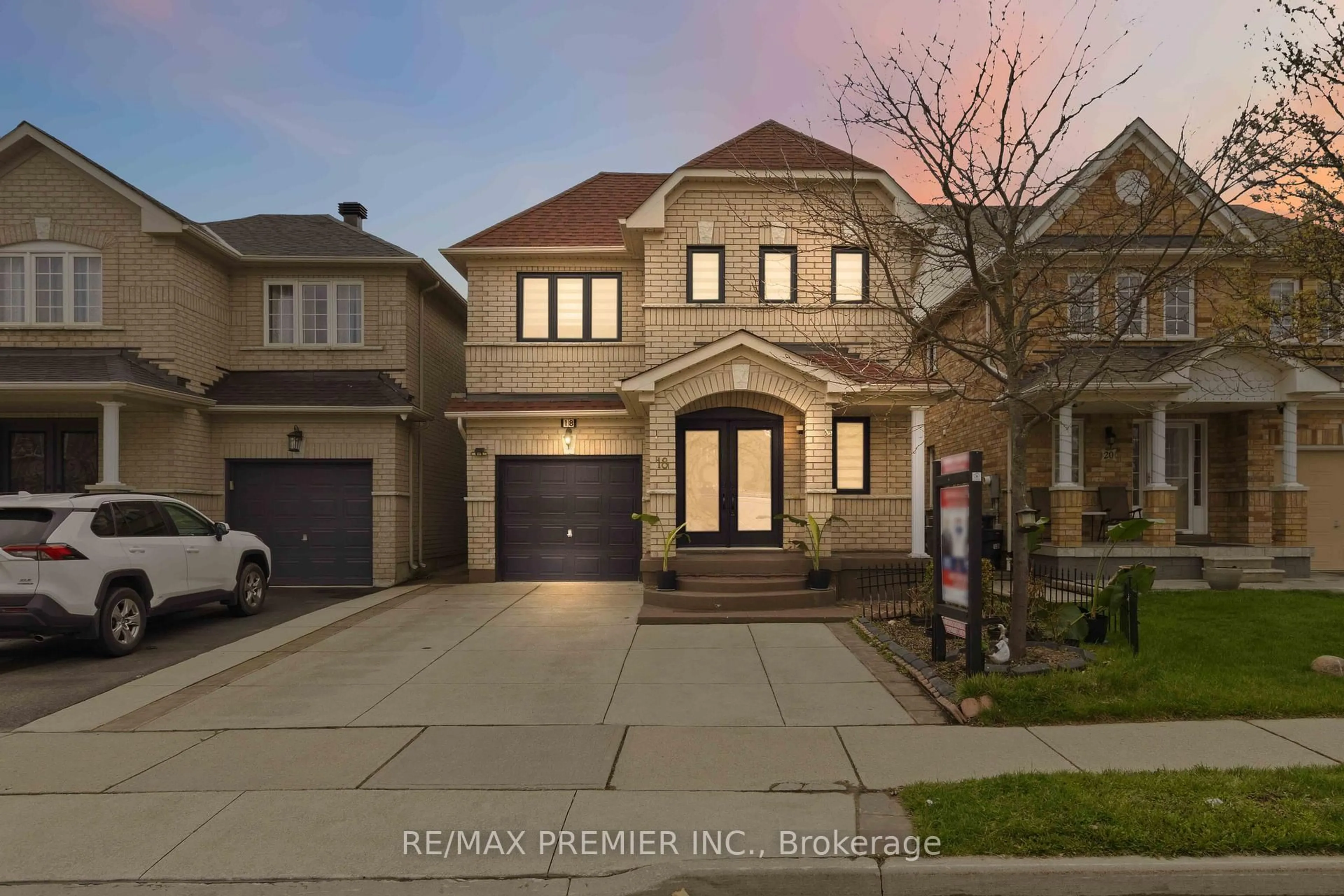 Home with brick exterior material, street for 18 Salonica Rd, Brampton Ontario L7A 3K9