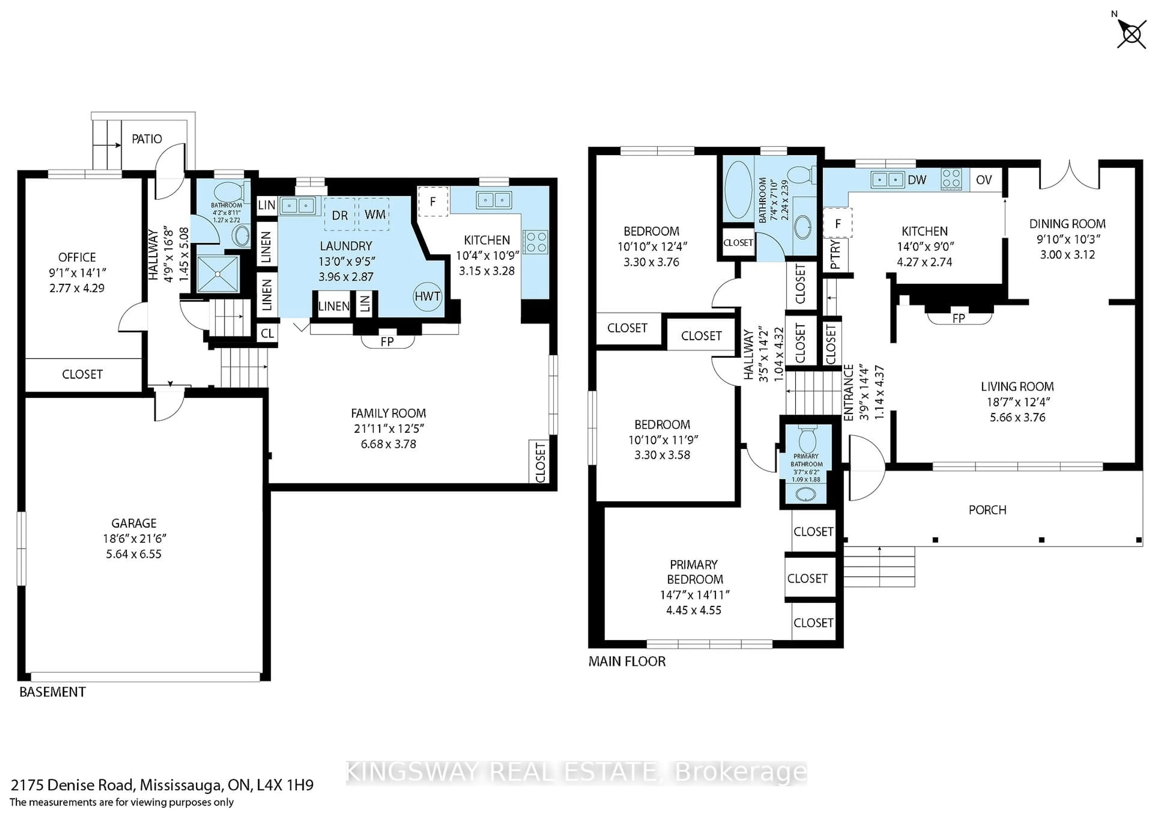 Floor plan for 2175 Denise Rd, Mississauga Ontario L4X 1H9