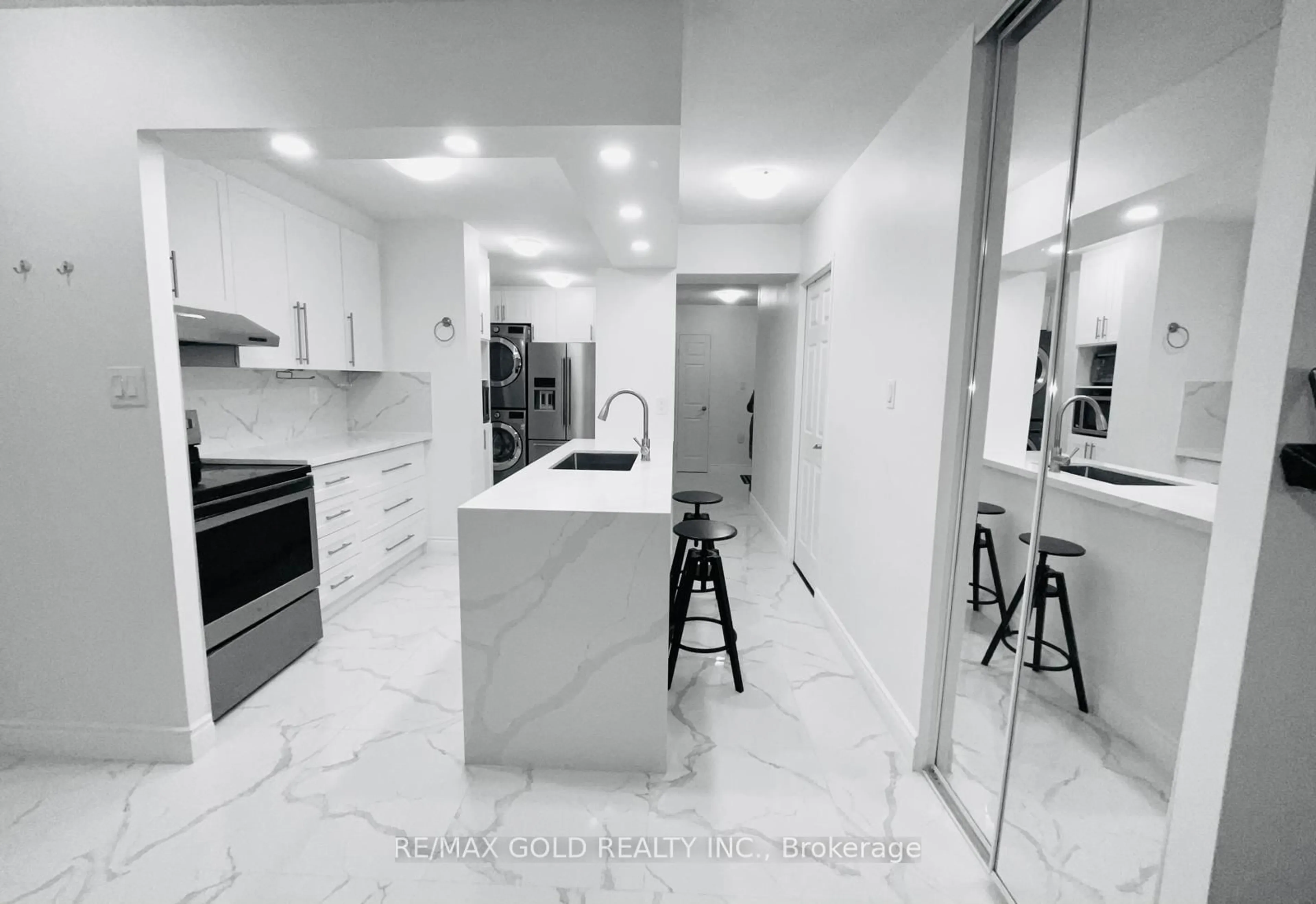 Contemporary kitchen, ceramic/tile floor for 390 Dixon Rd #1611, Toronto Ontario M9R 1T4