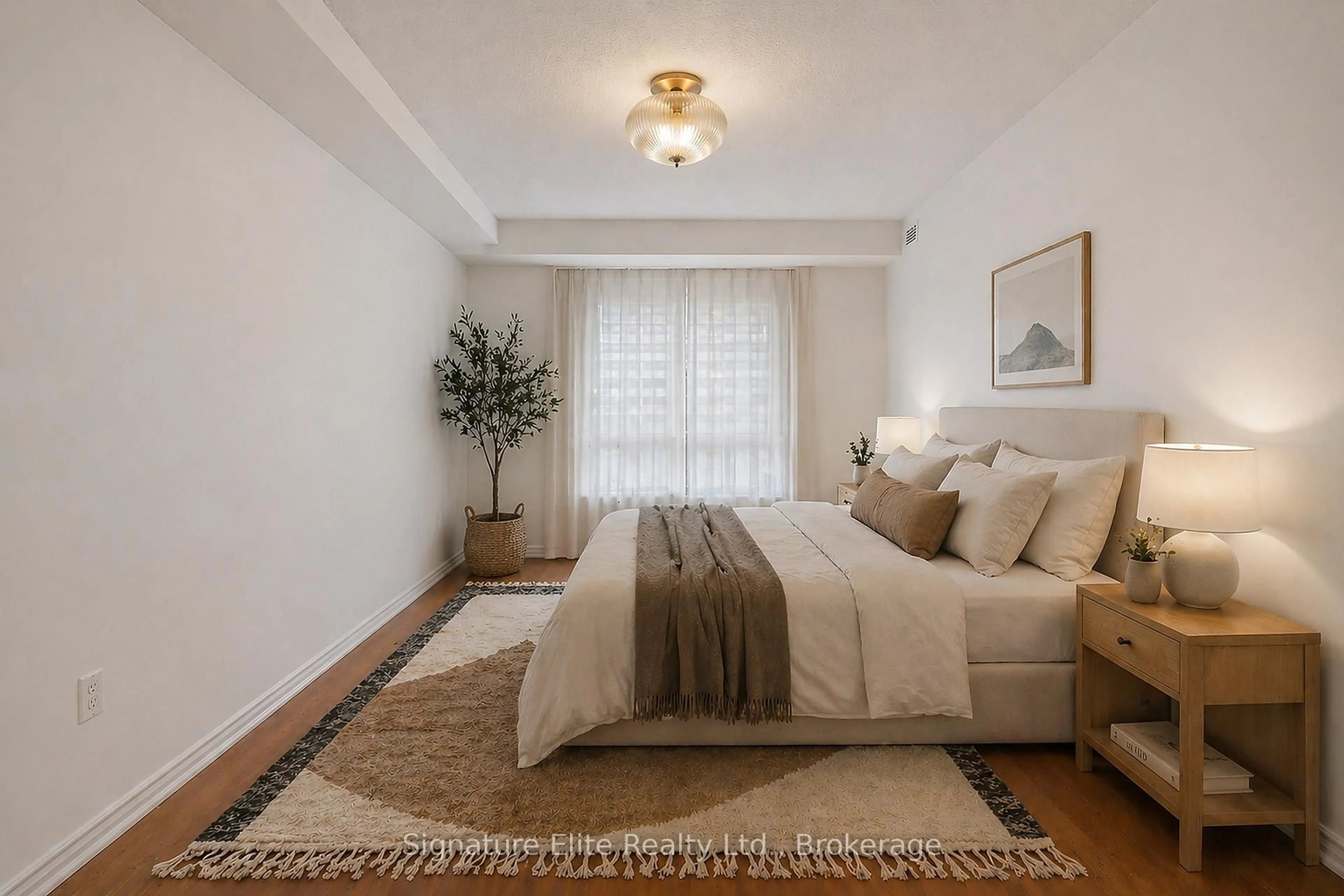 Bedroom with bed, carpet floor for 1403 Royal York Rd #909, Toronto Ontario M9P 0A1