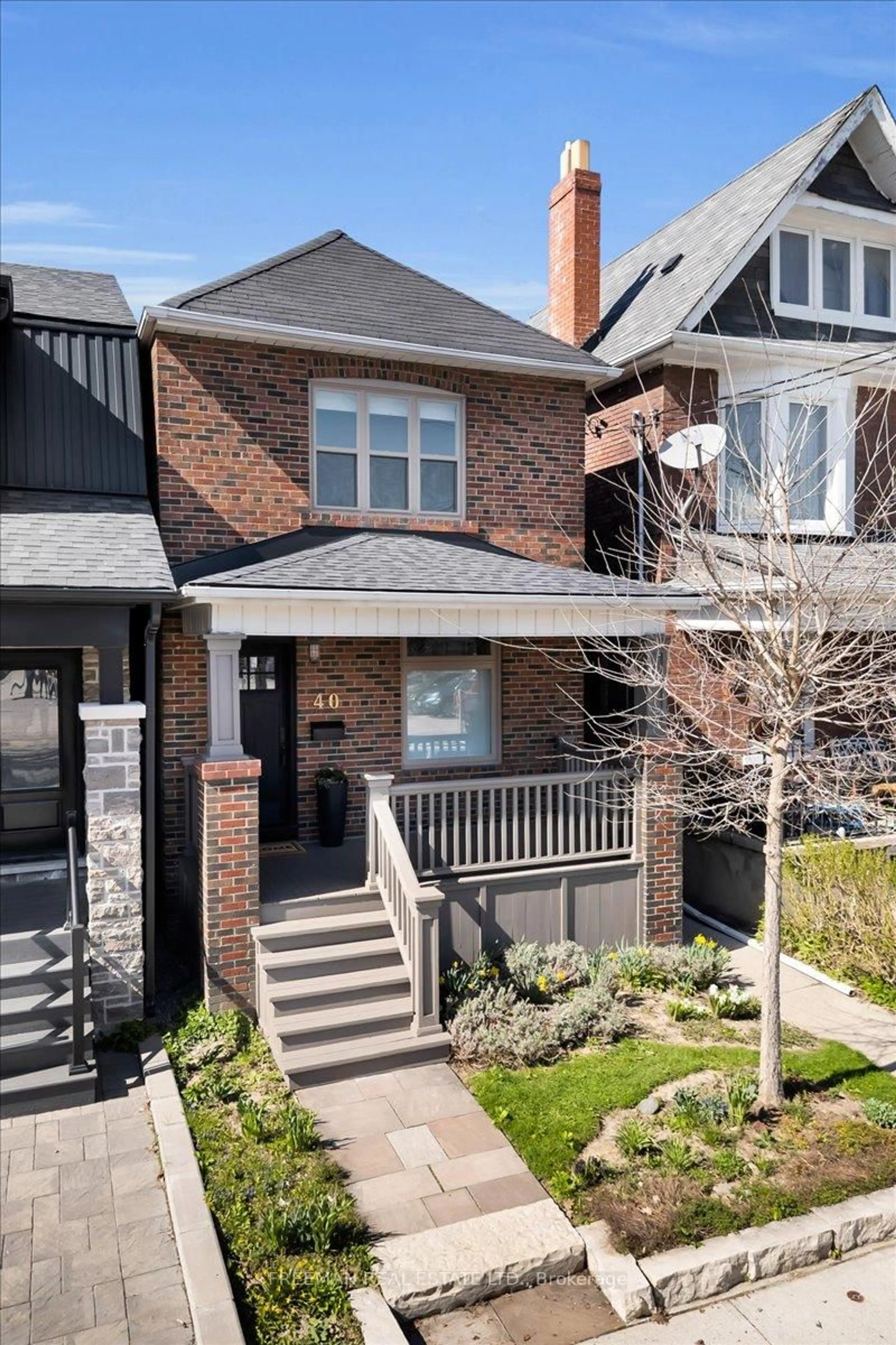Home with brick exterior material, street for 40 Garnet Ave, Toronto Ontario M6G 1V5