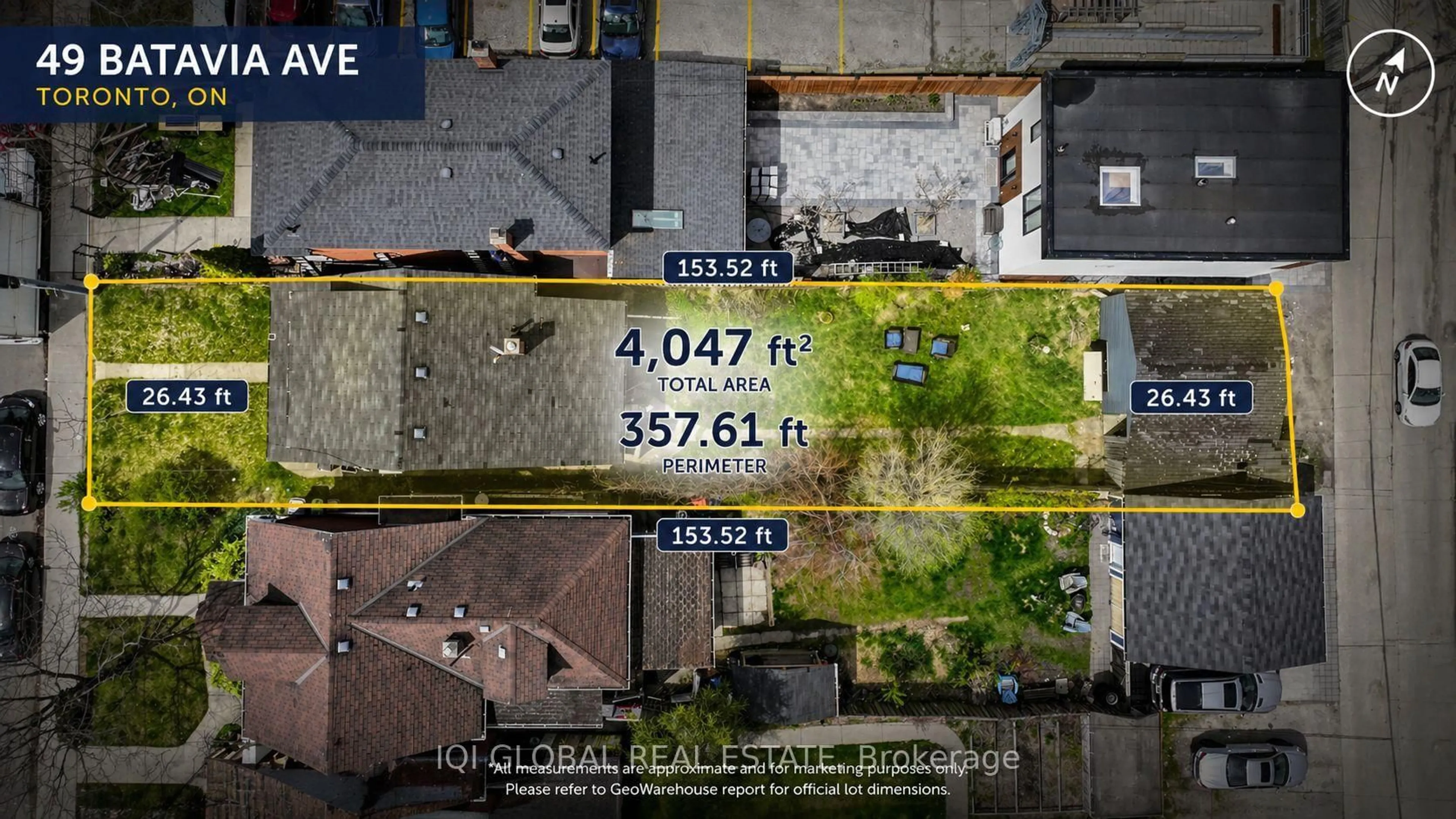 A pic from outside/outdoor area/front of a property/back of a property/a pic from drone, street for 49 Batavia Ave, Toronto Ontario M6N 4A1