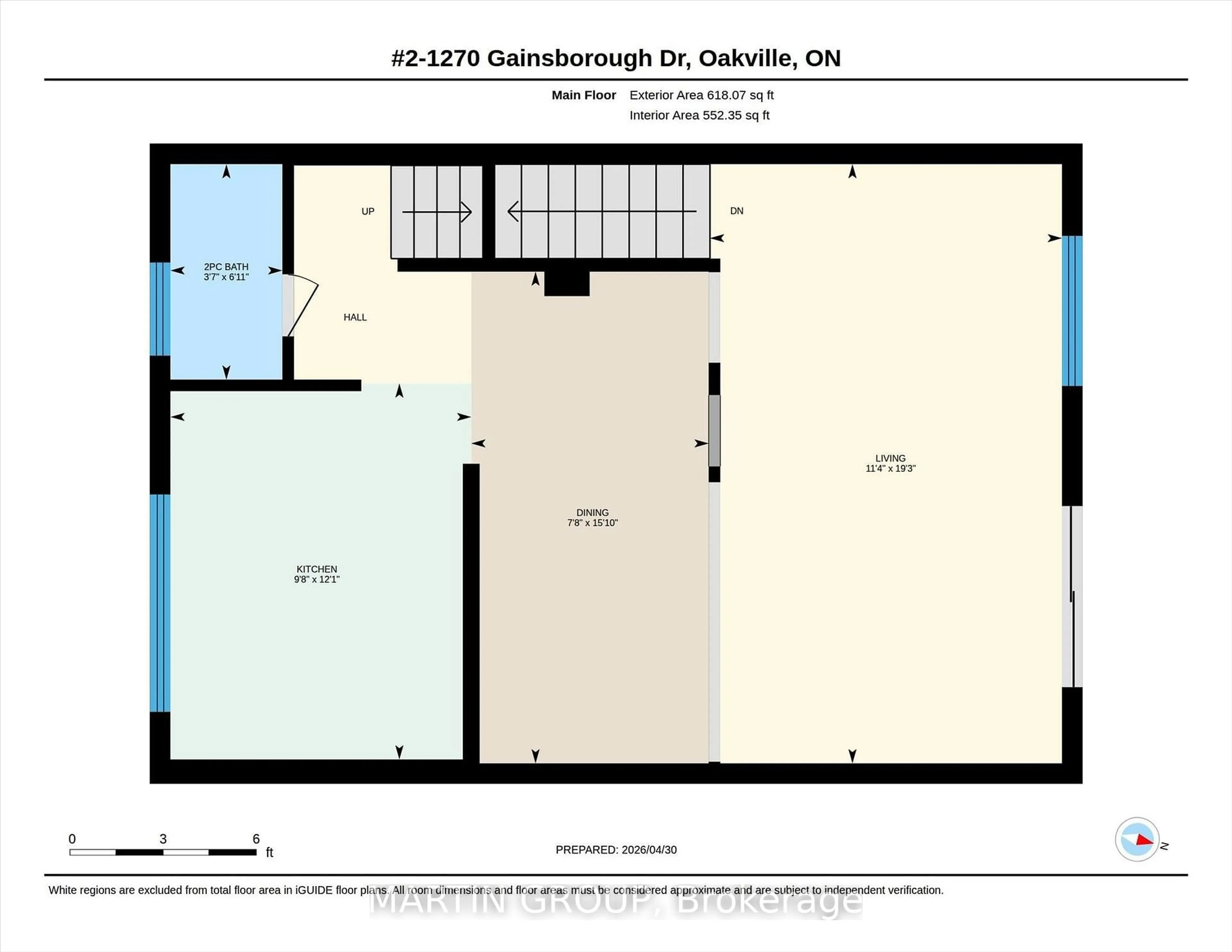 Floor plan for 1270 Gainsborough Dr #2, Oakville Ontario L6H 2L2