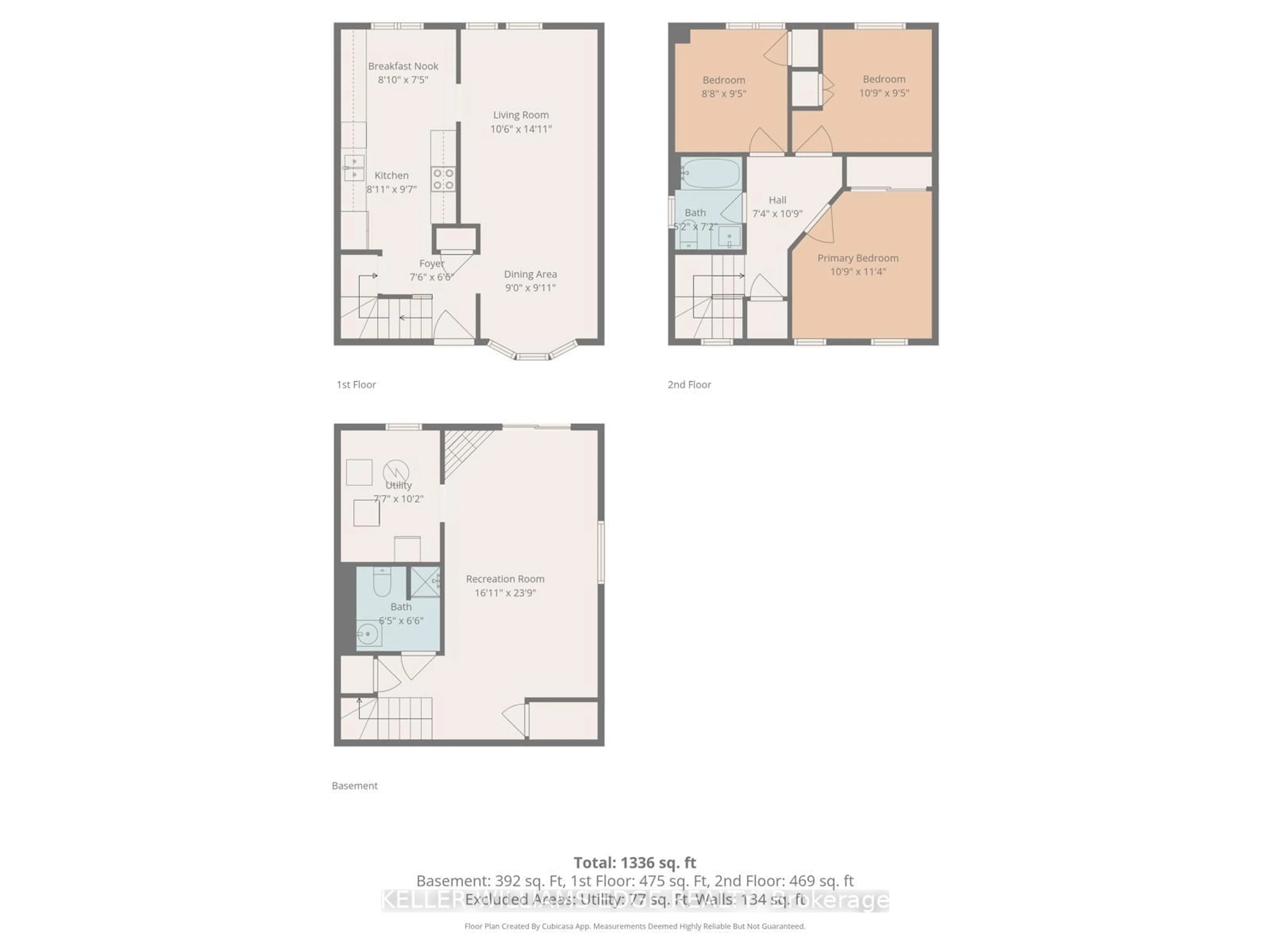 Floor plan for 2376 Brunswick Crt, Burlington Ontario L7P 4P2