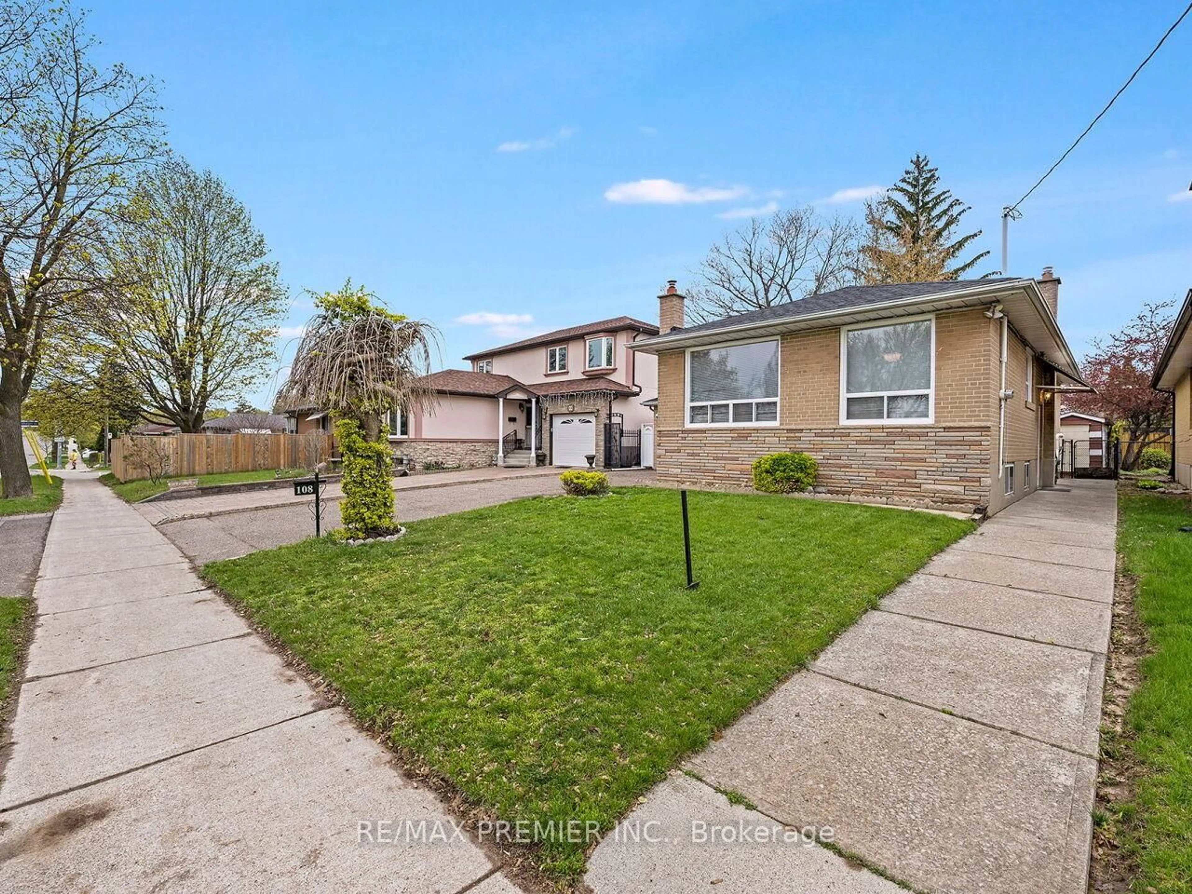 A pic from outside/outdoor area/front of a property/back of a property/a pic from drone, street for 108 Thistle Down Blvd, Toronto Ontario M9V 1J6