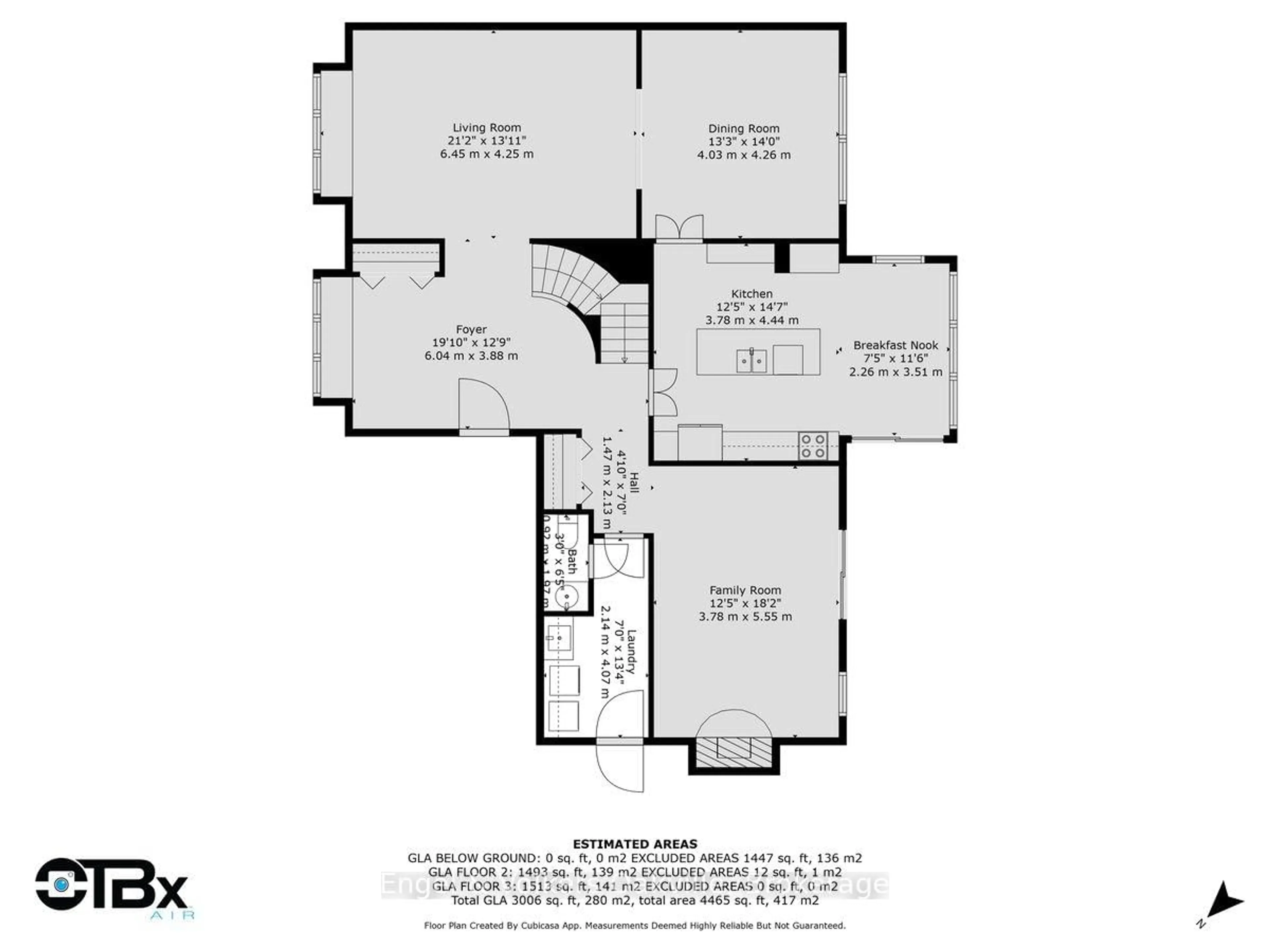 Floor plan for 250 Gatestone Ave, Oakville Ontario L6J 5R9