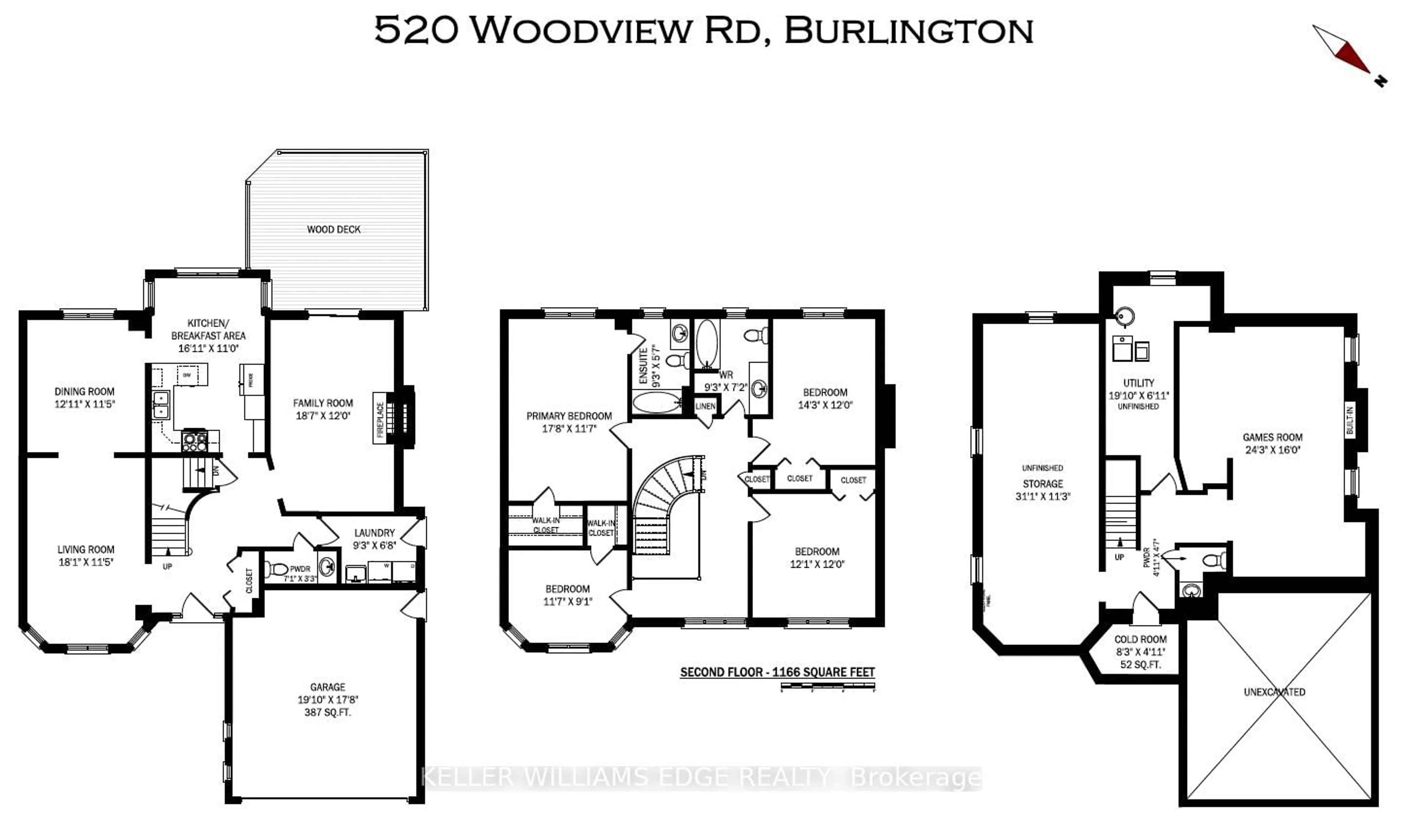Floor plan for 520 Woodview Rd, Burlington Ontario L7N 3P9