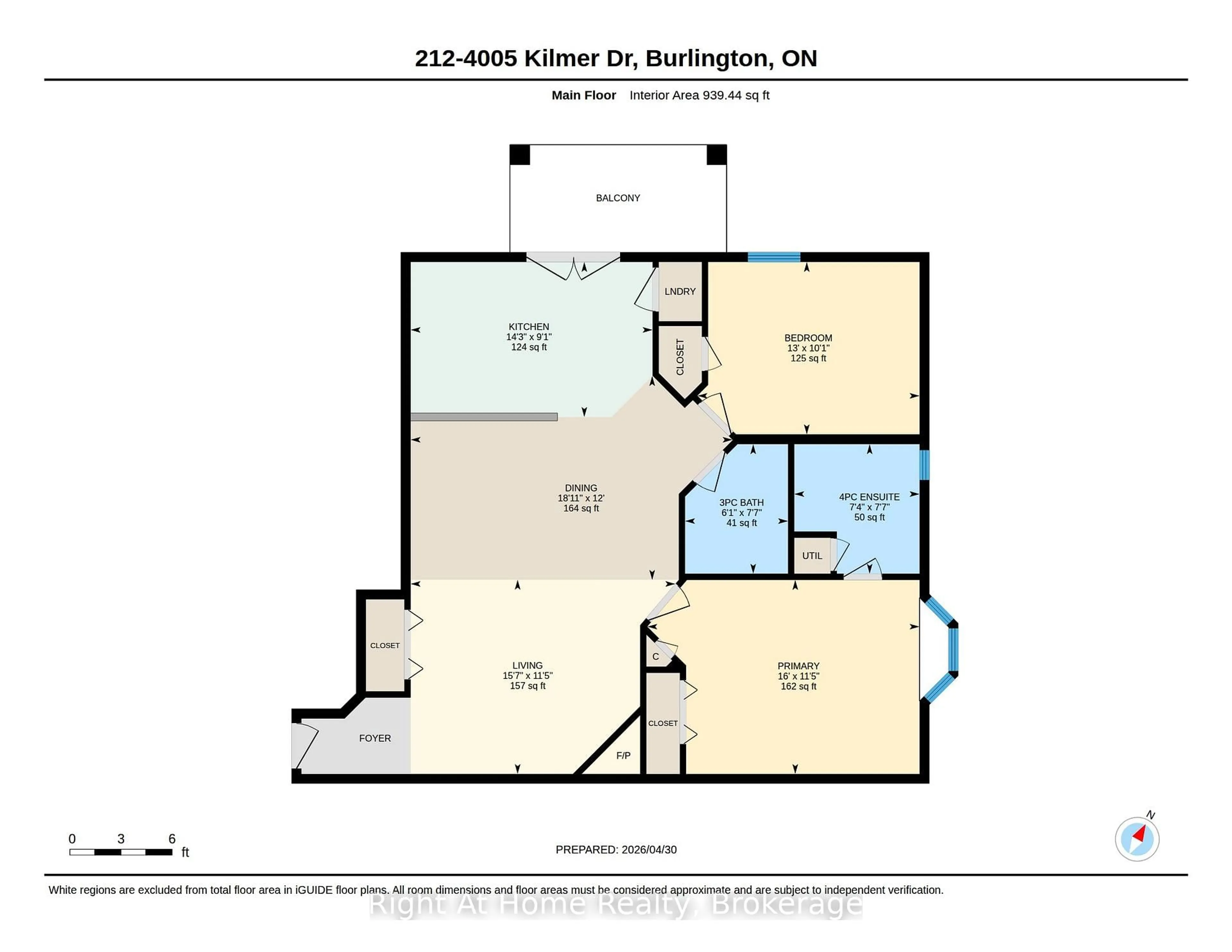 Floor plan for 4005 Kilmer Dr #212, Burlington Ontario L7M 4M2