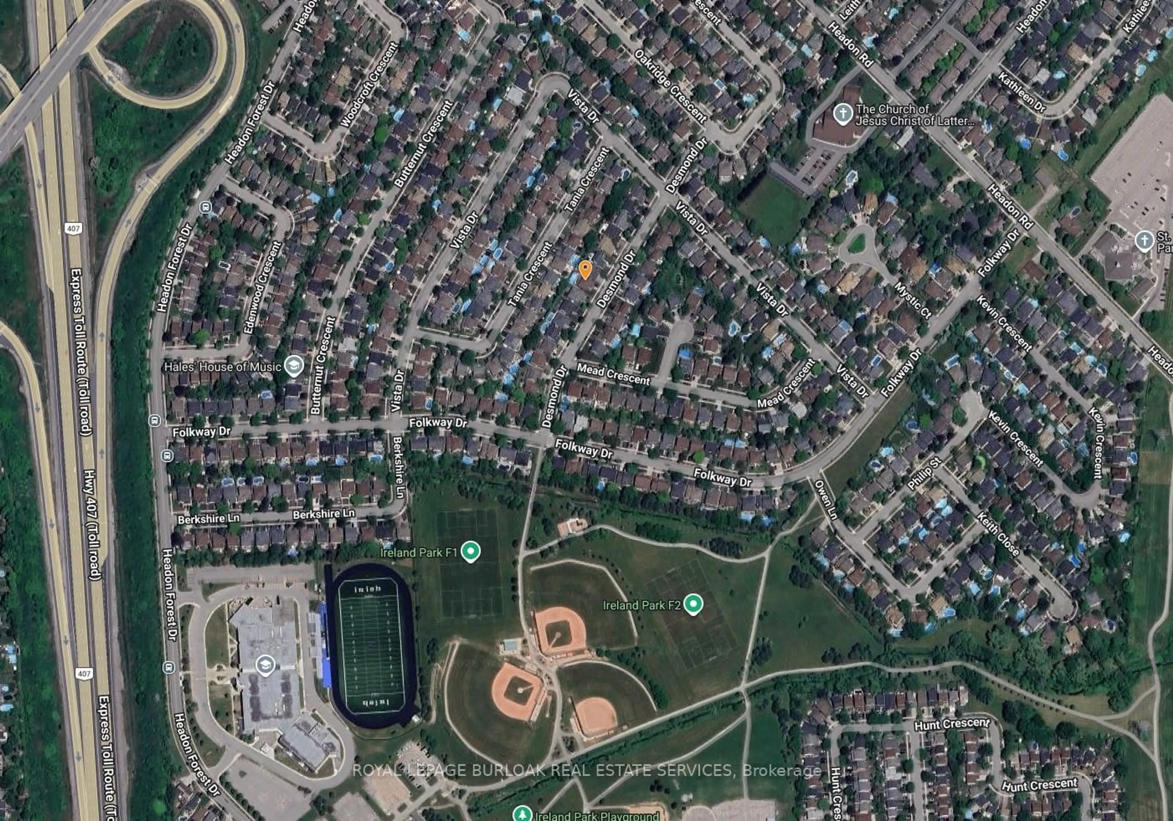 Picture of a map for 3199 Desmond Dr, Burlington Ontario L7M 3N1