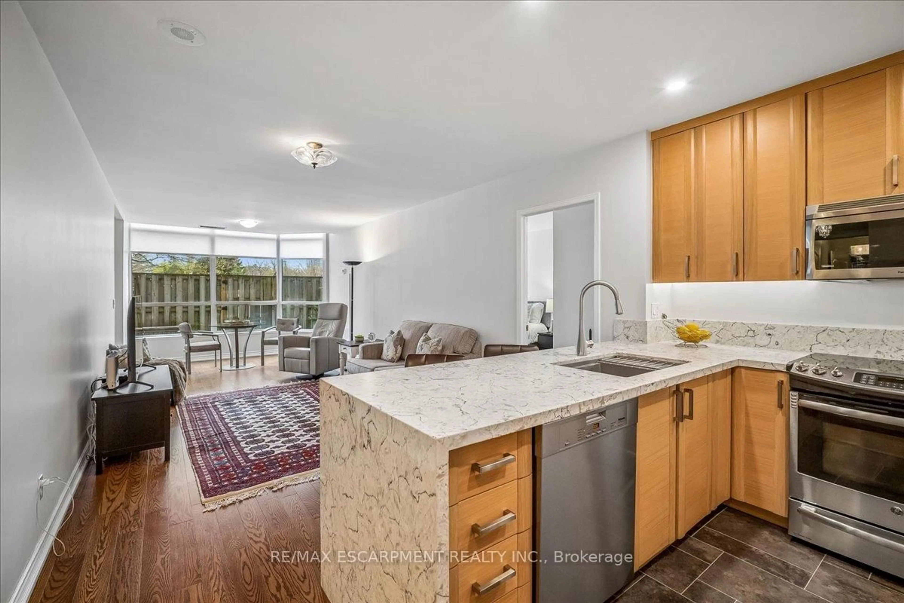Open concept kitchen, unknown for 1276 Maple Crossing Blvd #106, Burlington Ontario L7S 2J9