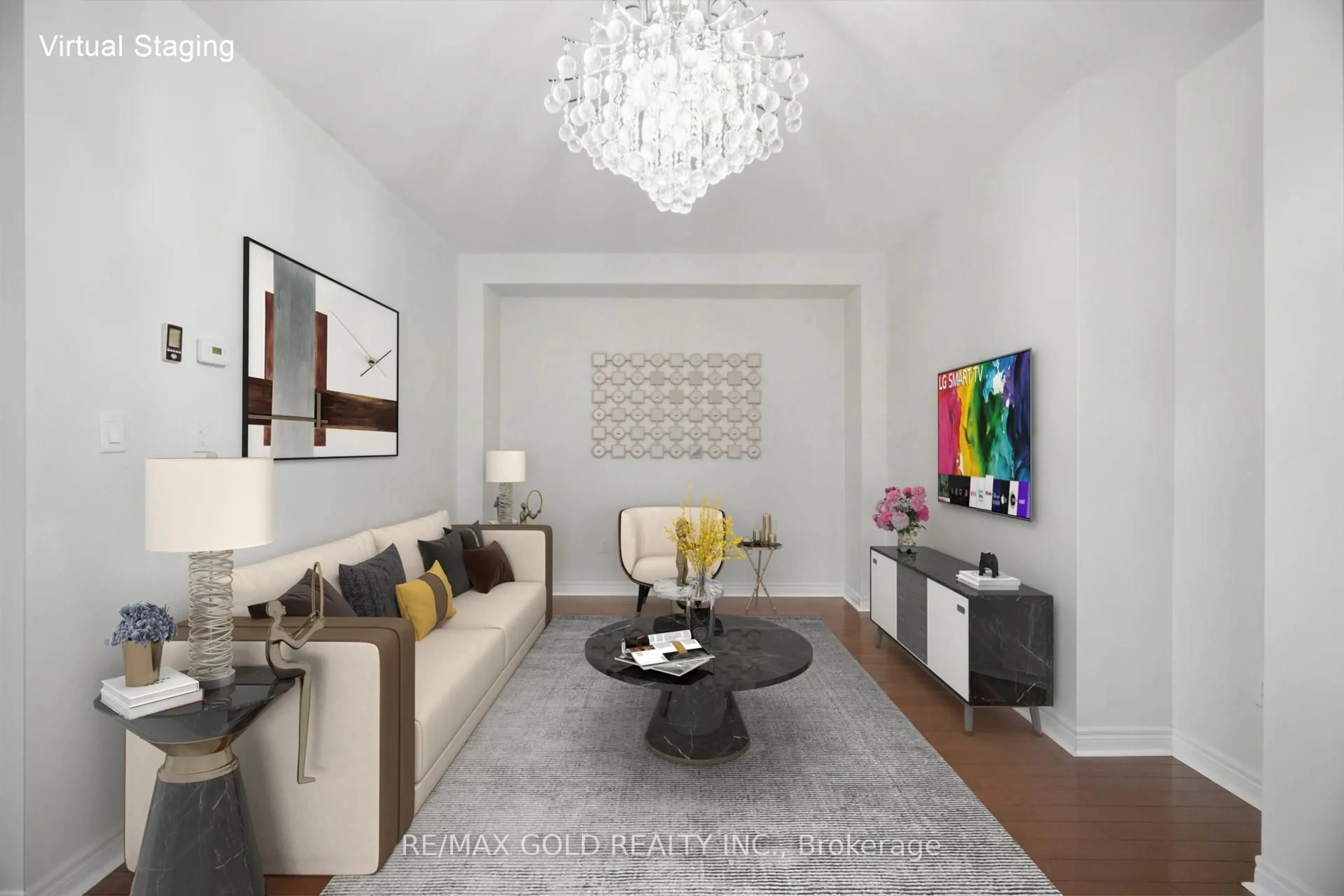 Living room with furniture, unknown for 15 Perdita Rd, Brampton Ontario L6Y 6B1