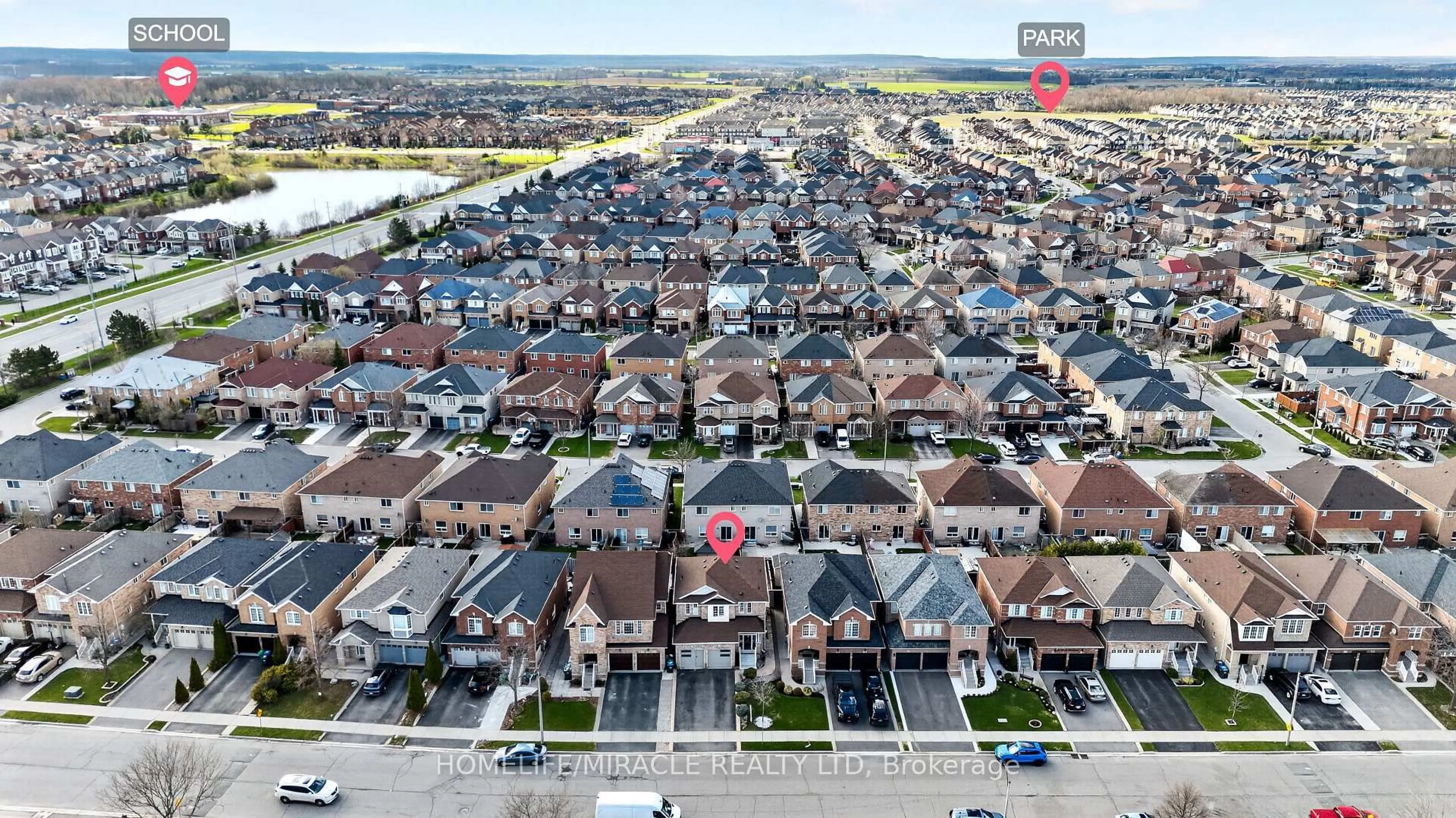 A pic from outside/outdoor area/front of a property/back of a property/a pic from drone, street for 86 Buick Blvd, Brampton Ontario L7A 3X7