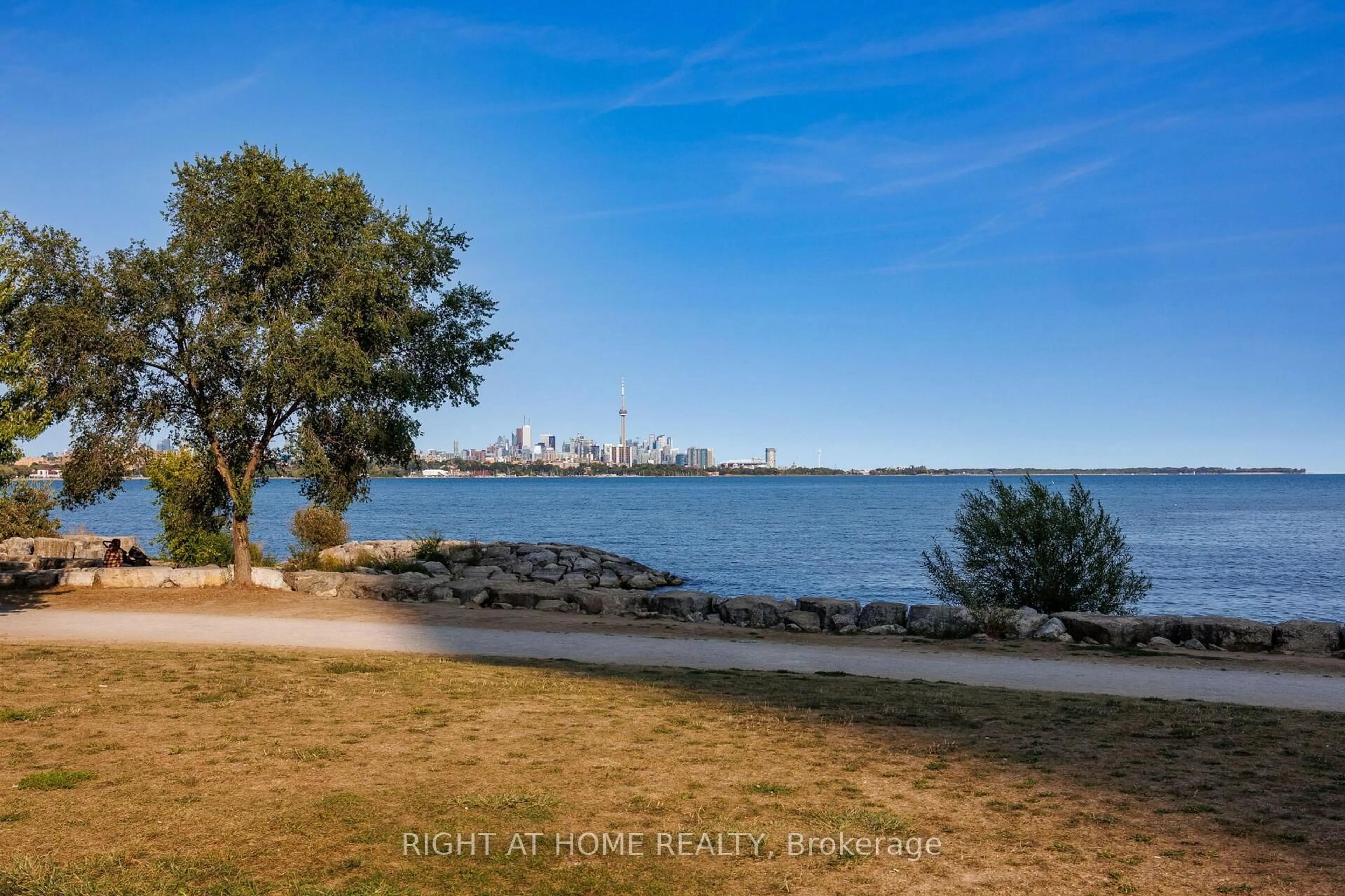 A pic from outside/outdoor area/front of a property/back of a property/a pic from drone, water/lake/river/ocean view for 2119 Lake Shore Blvd #217, Toronto Ontario M8V 4E8