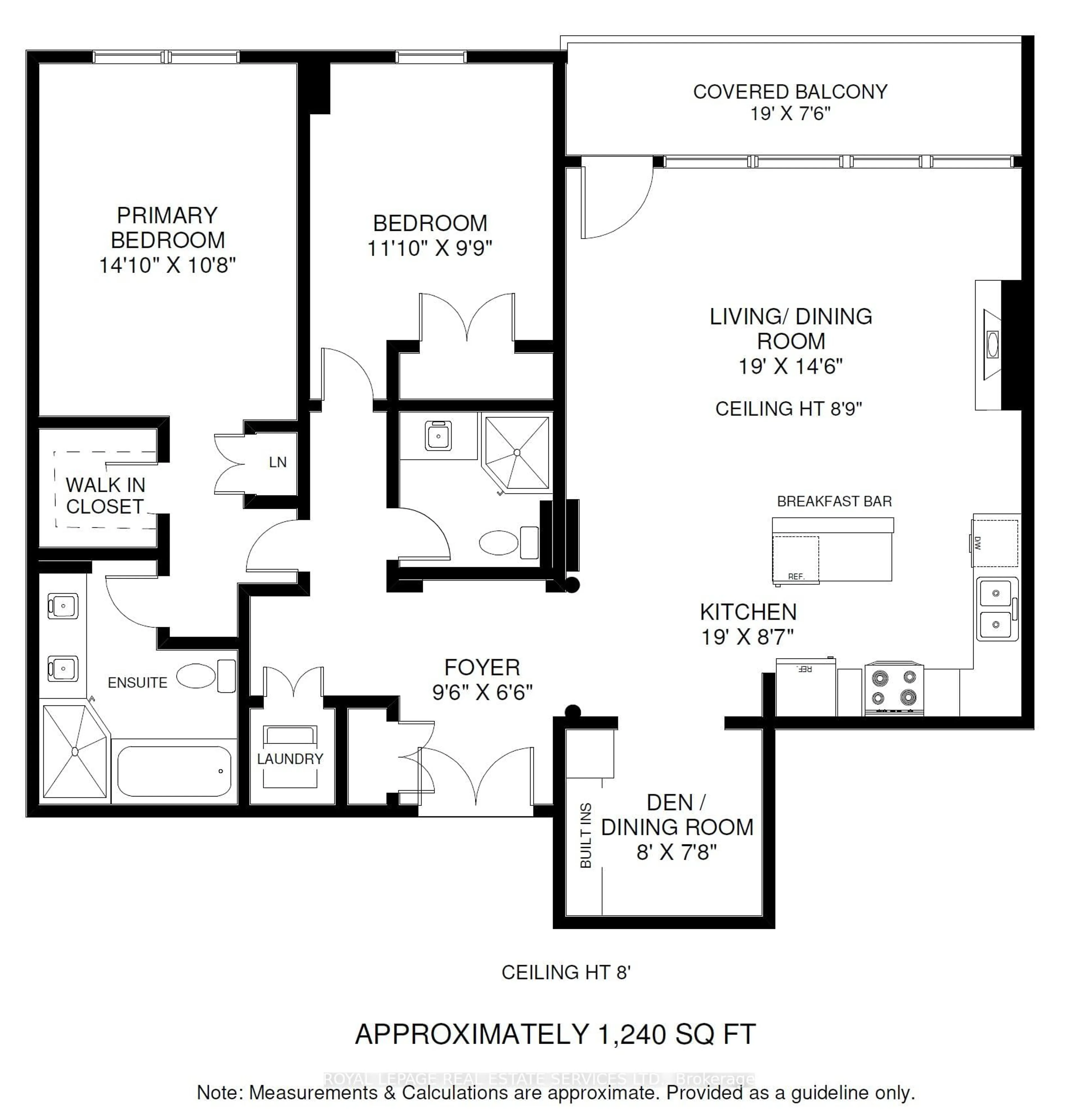Floor plan for 111 Forsythe St #405, Oakville Ontario L6K 3J9