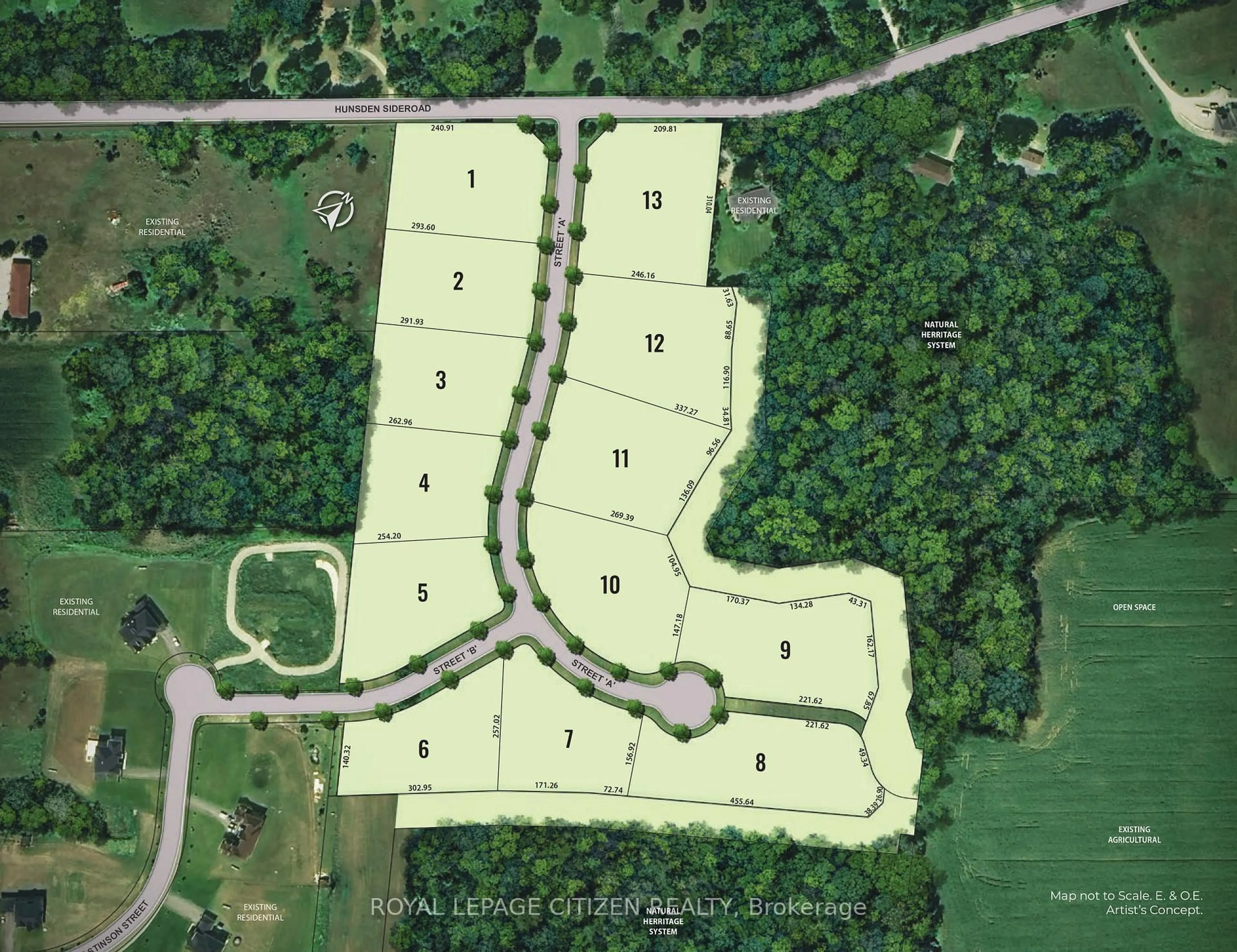 A pic from outside/outdoor area/front of a property/back of a property/a pic from drone, street for Lot 2 Hunsden Sdrd, Caledon Ontario L7E 4L6