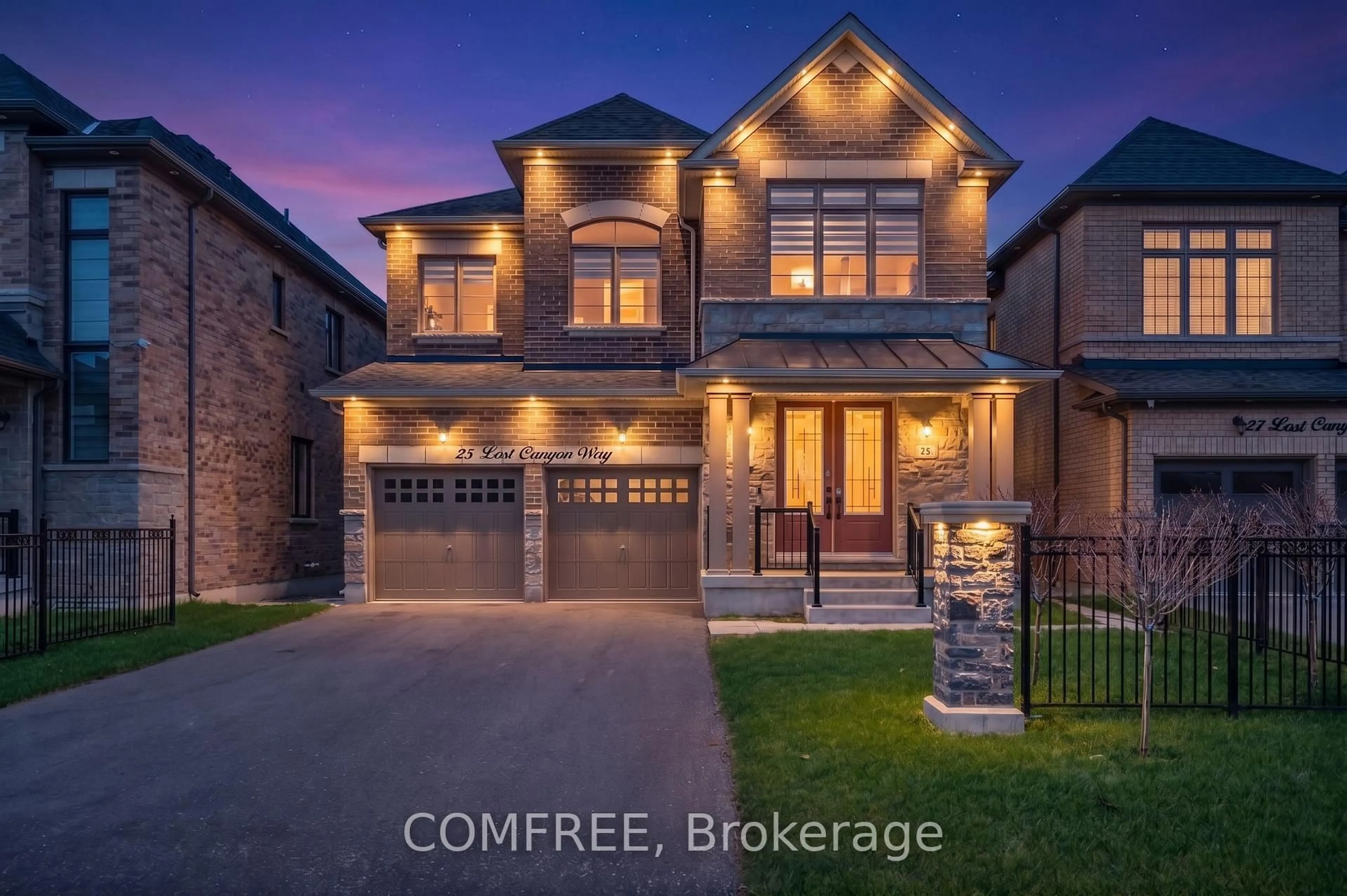 Home with brick exterior material, street for 25 Lost Canyon Way, Brampton Ontario L6X 3A6