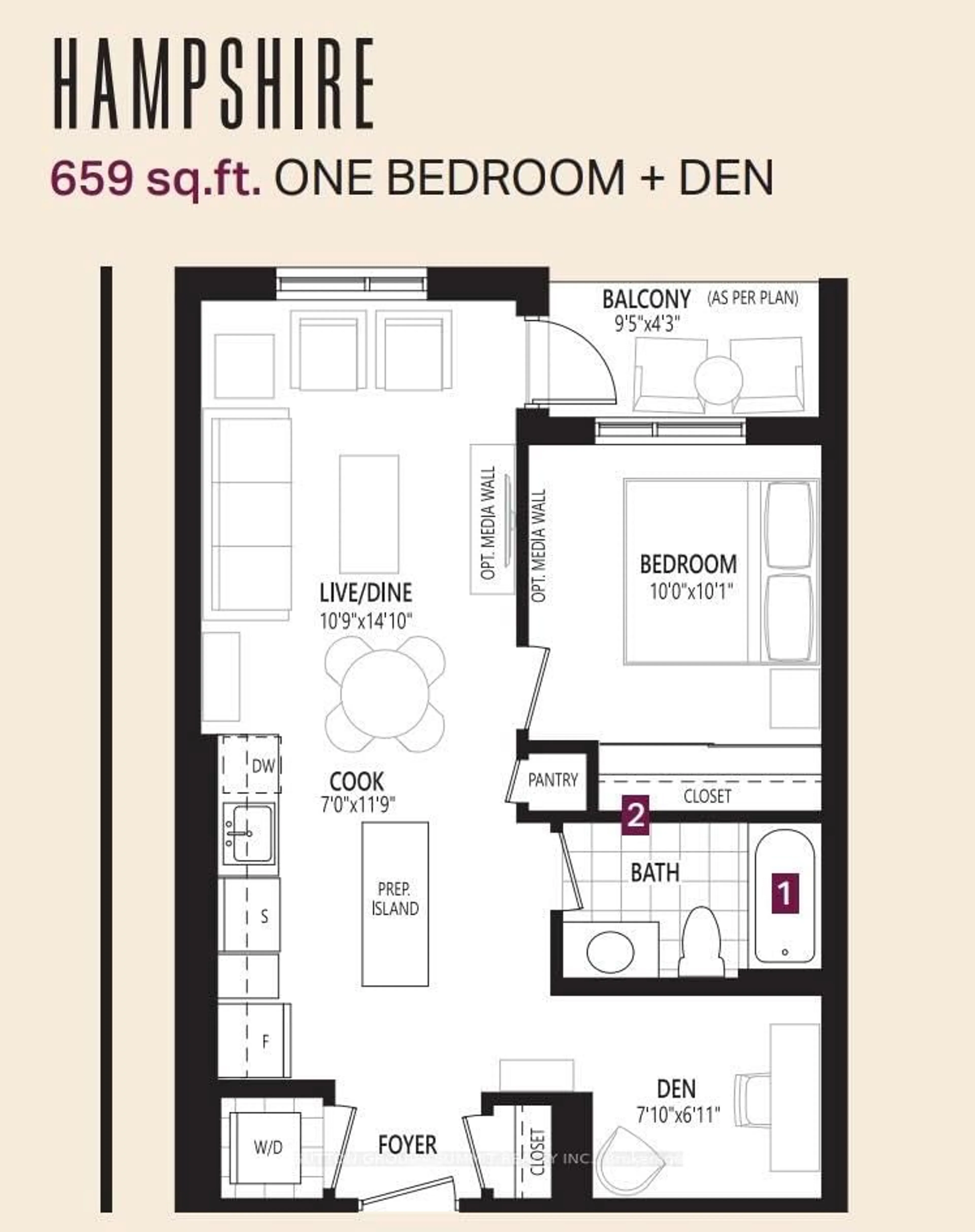 Floor plan for 95 DUNDAS St #110, Oakville Ontario L6M 5N4