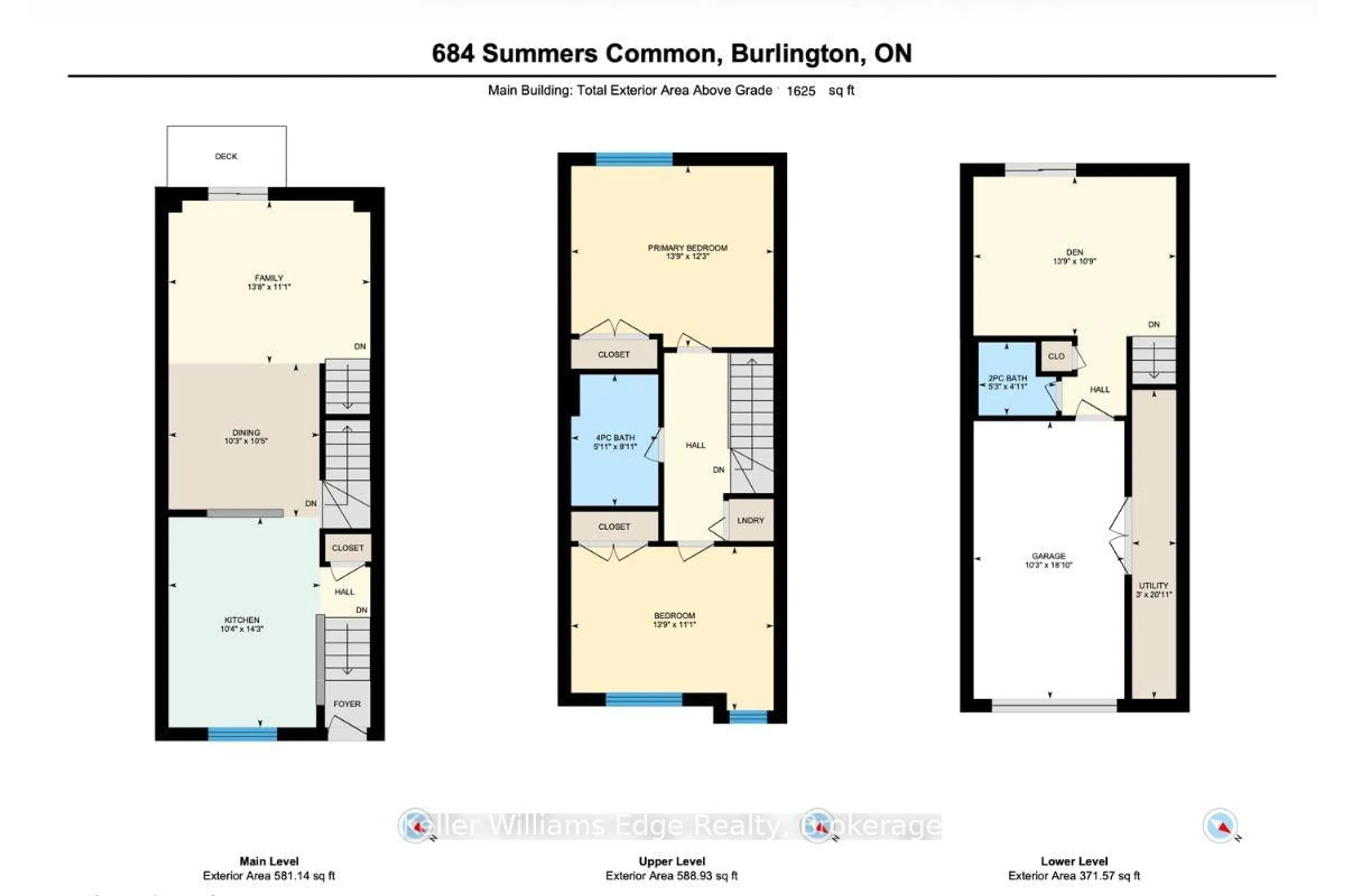 Floor plan for 684 SUMMERS Common, Burlington Ontario L7L 0A5