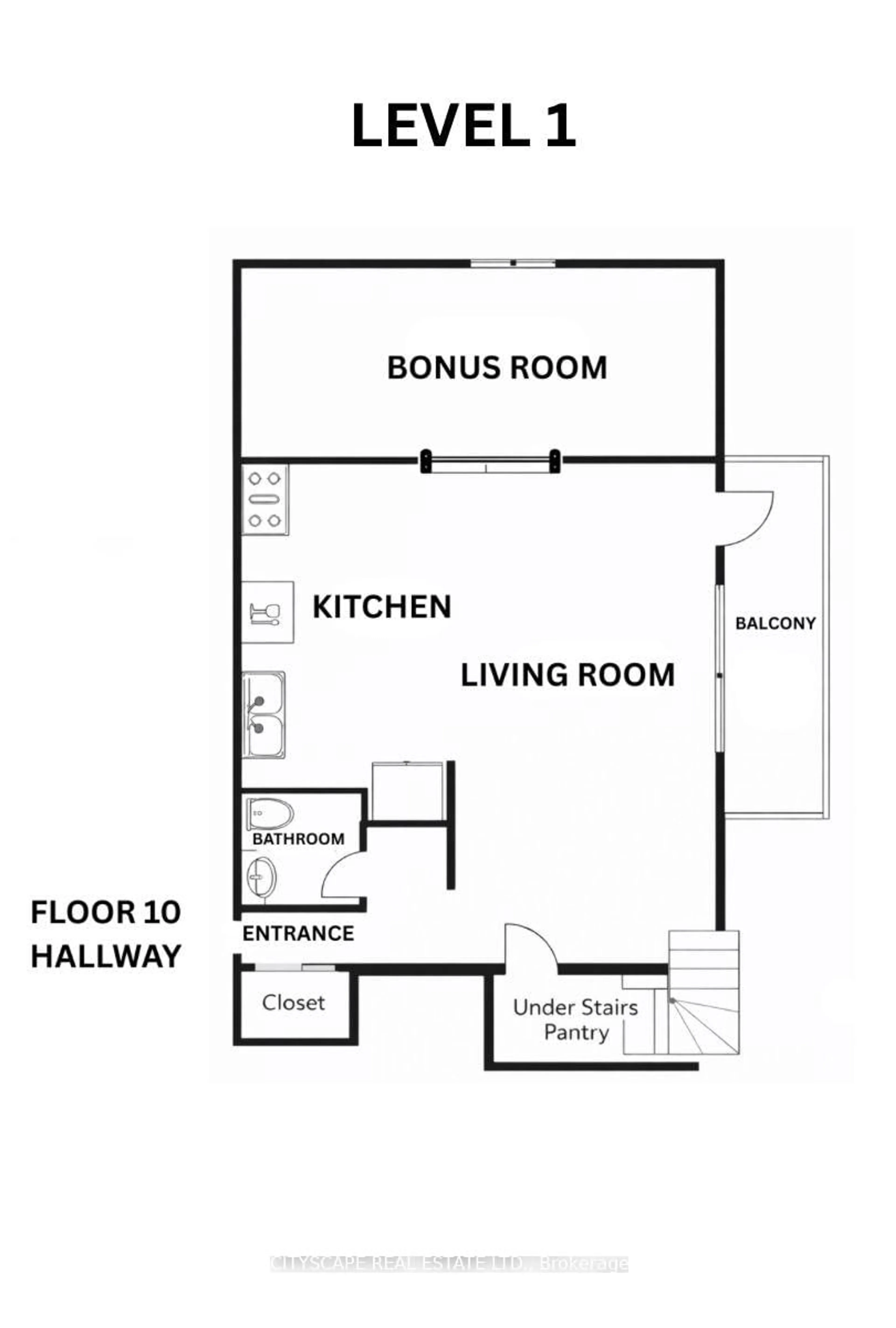 Floor plan for 49 Queen St #1004, Mississauga Ontario L5G 4N6