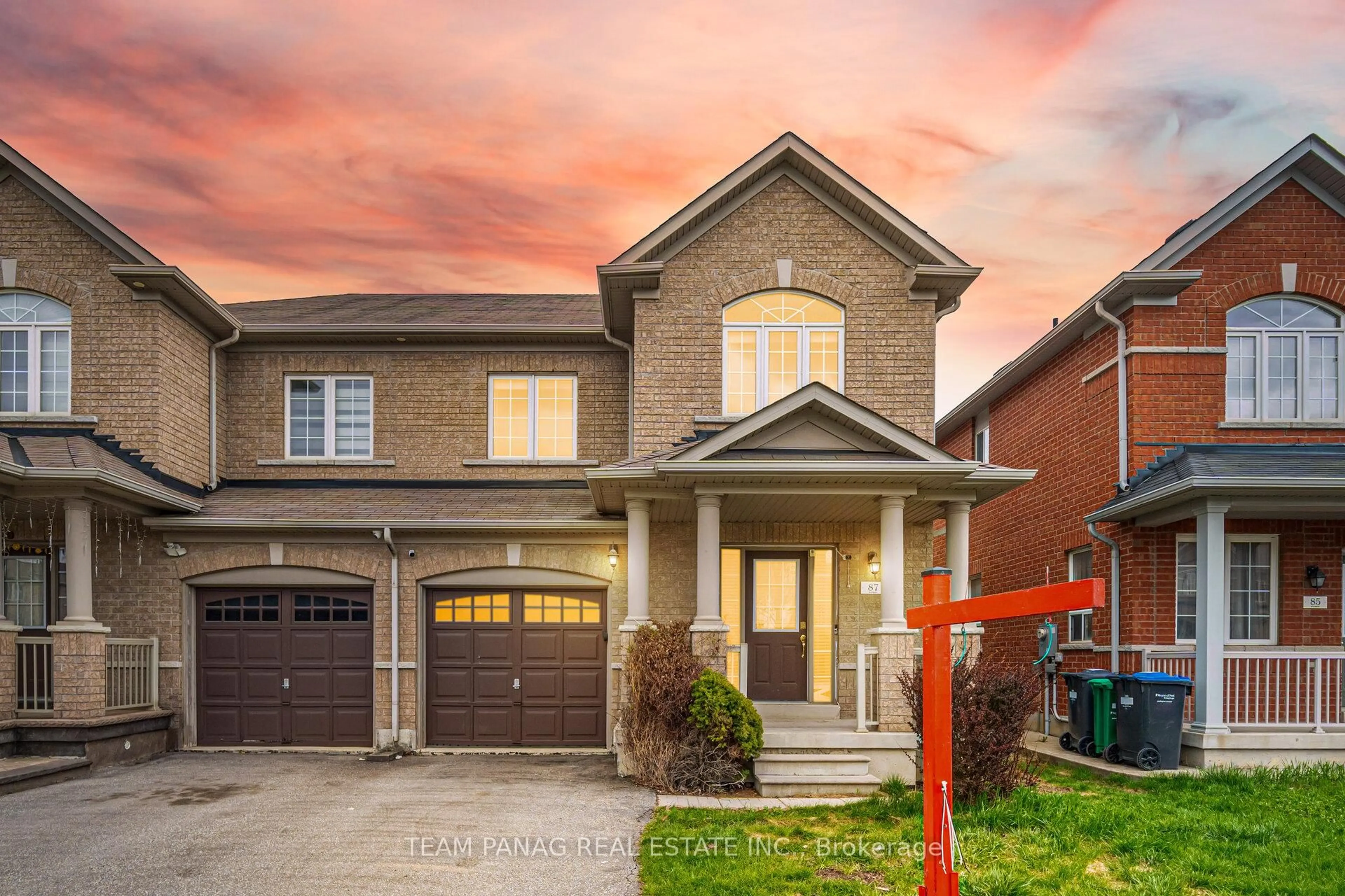 Home with brick exterior material, street for 87 Sleightholme Cres, Brampton Ontario L6P 3E6