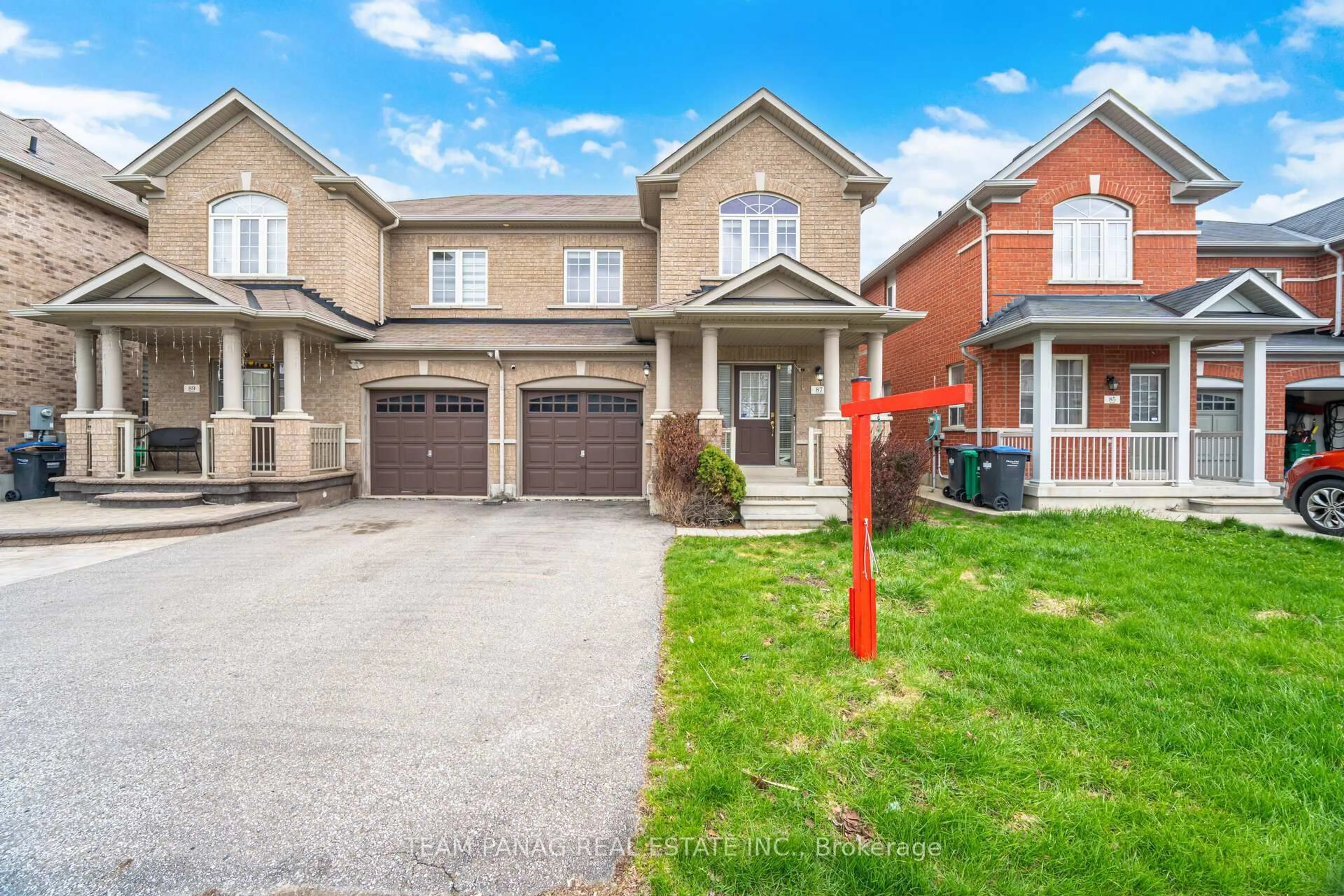 Home with brick exterior material, street for 87 Sleightholme Cres, Brampton Ontario L6P 3E6