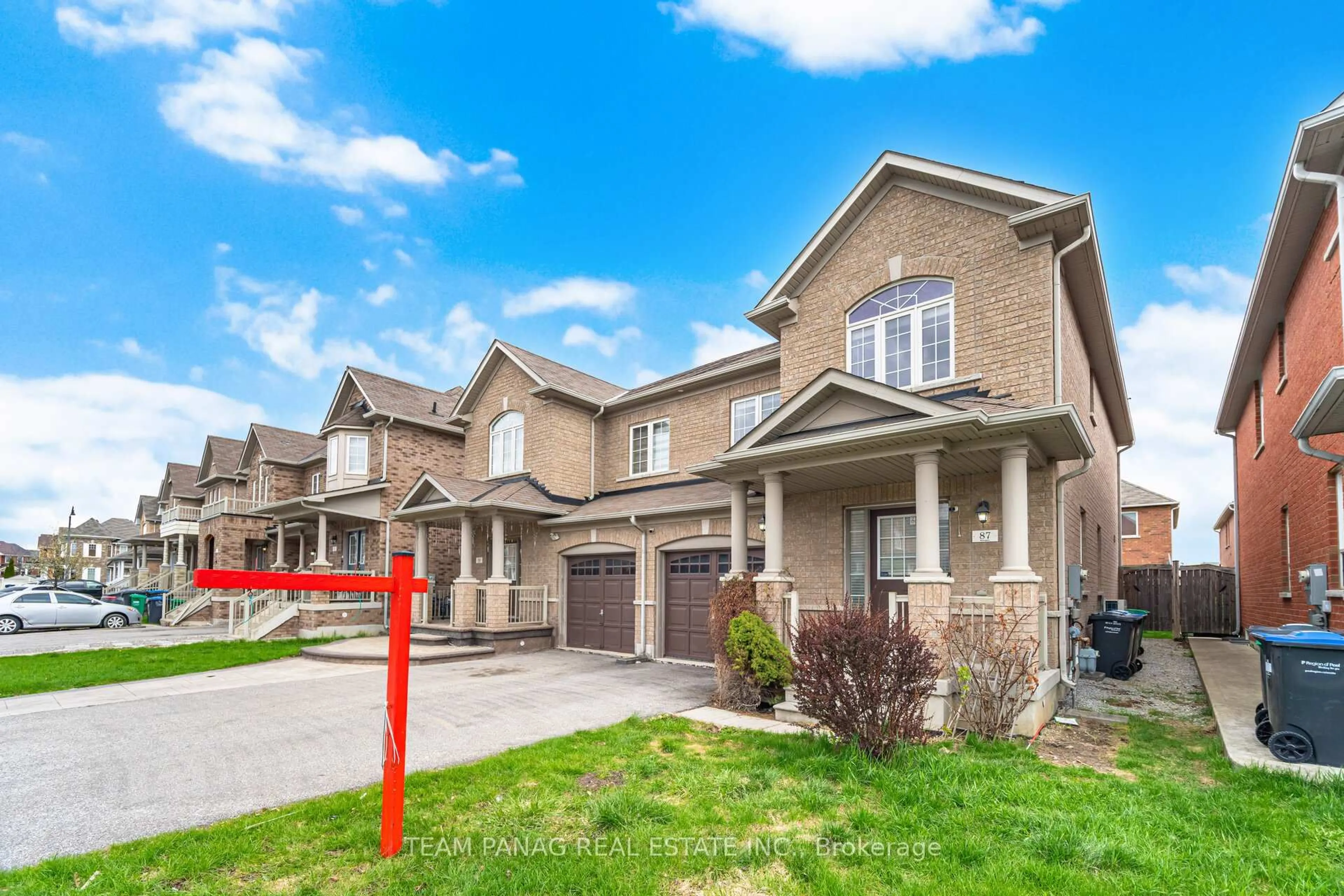Home with brick exterior material, street for 87 Sleightholme Cres, Brampton Ontario L6P 3E6