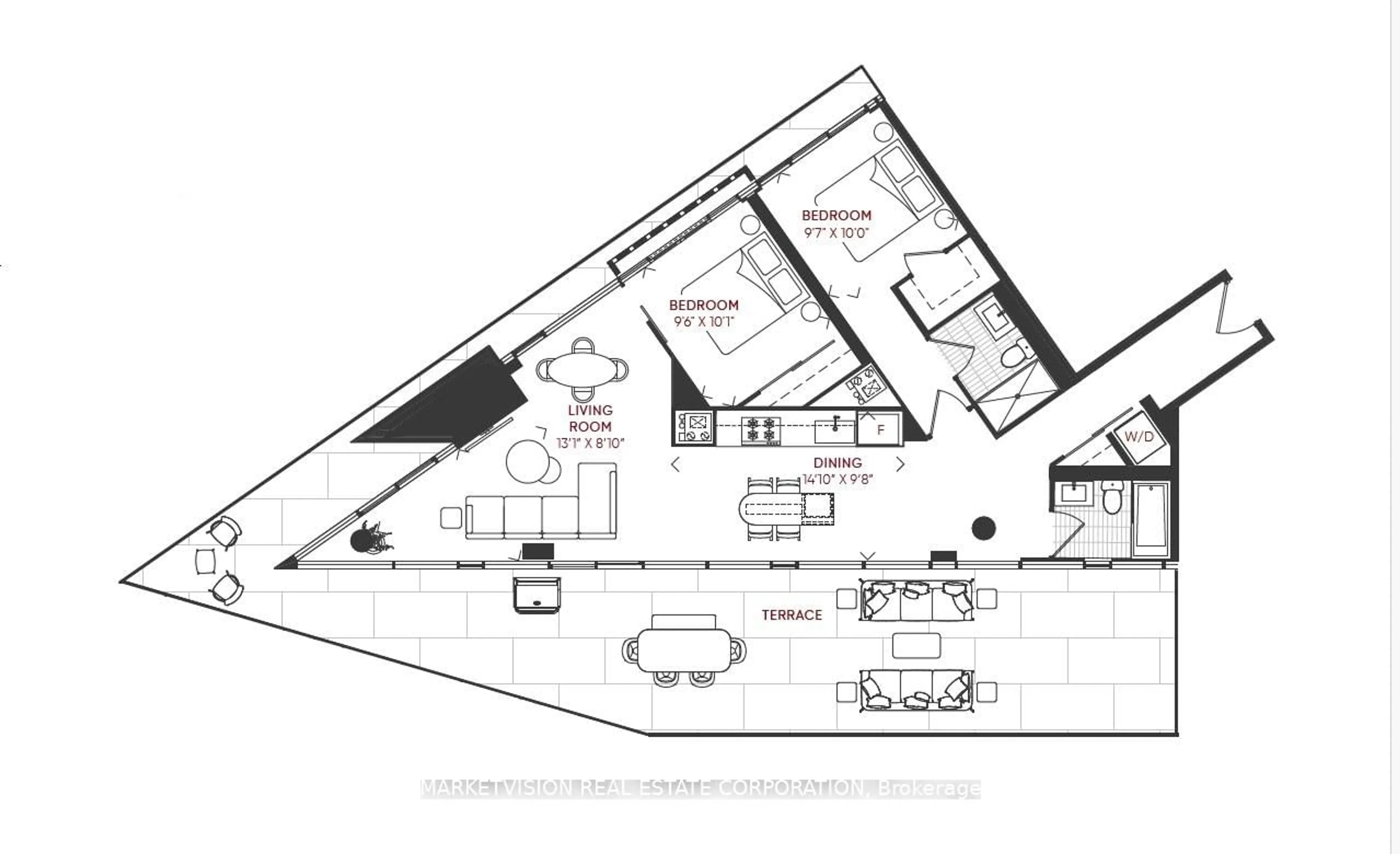 Floor plan for 2625 Dundas St #705, Toronto Ontario M6P 0C5
