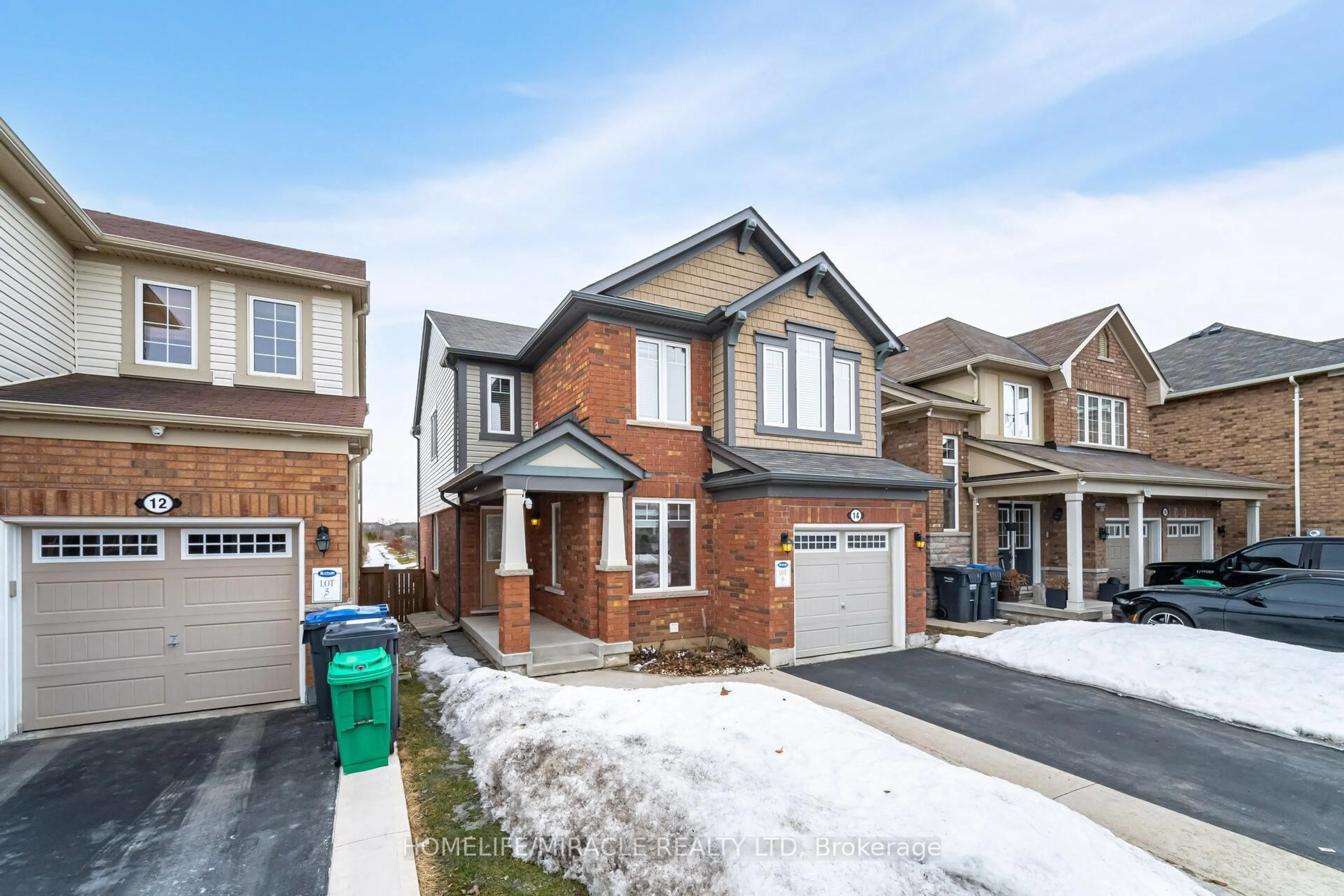 Home with brick exterior material, street for 14 Robert Parkinson Dr, Brampton Ontario L7A 0Y3