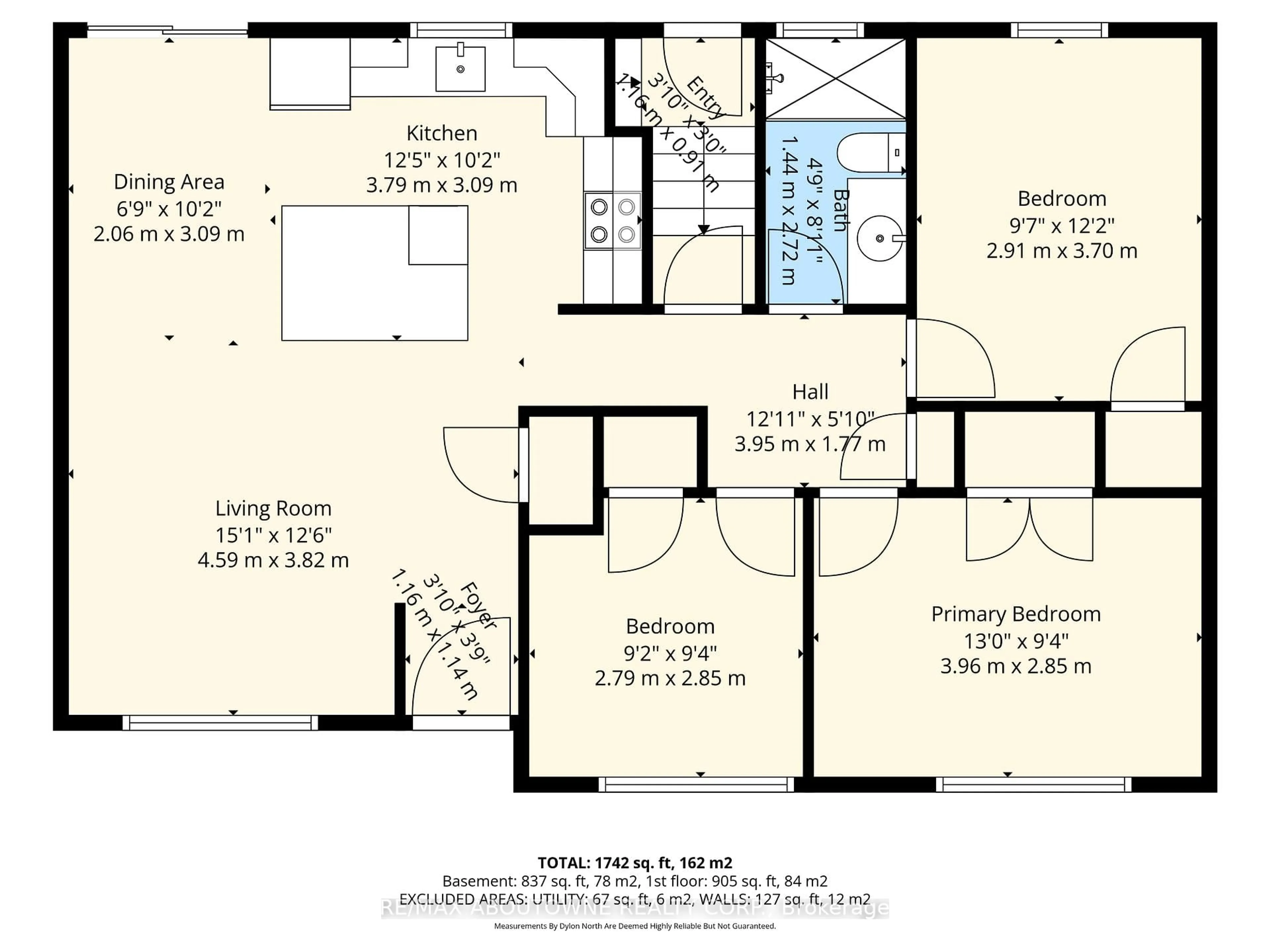Floor plan for 134 Wakefield Rd, Milton Ontario L9T 2L9