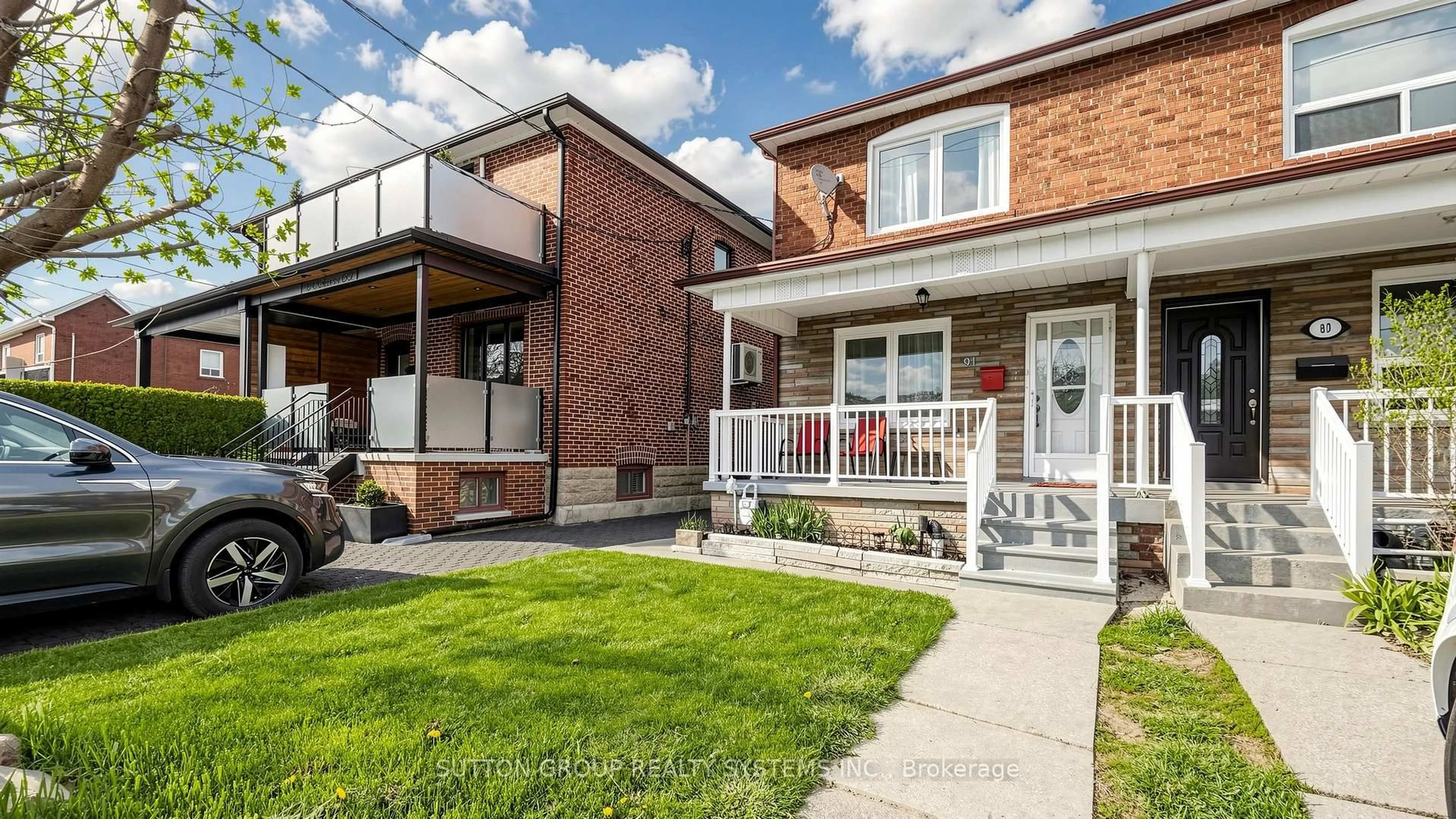 Home with brick exterior material, street for 91 Kirknewton Rd, Toronto Ontario M6E 3X9