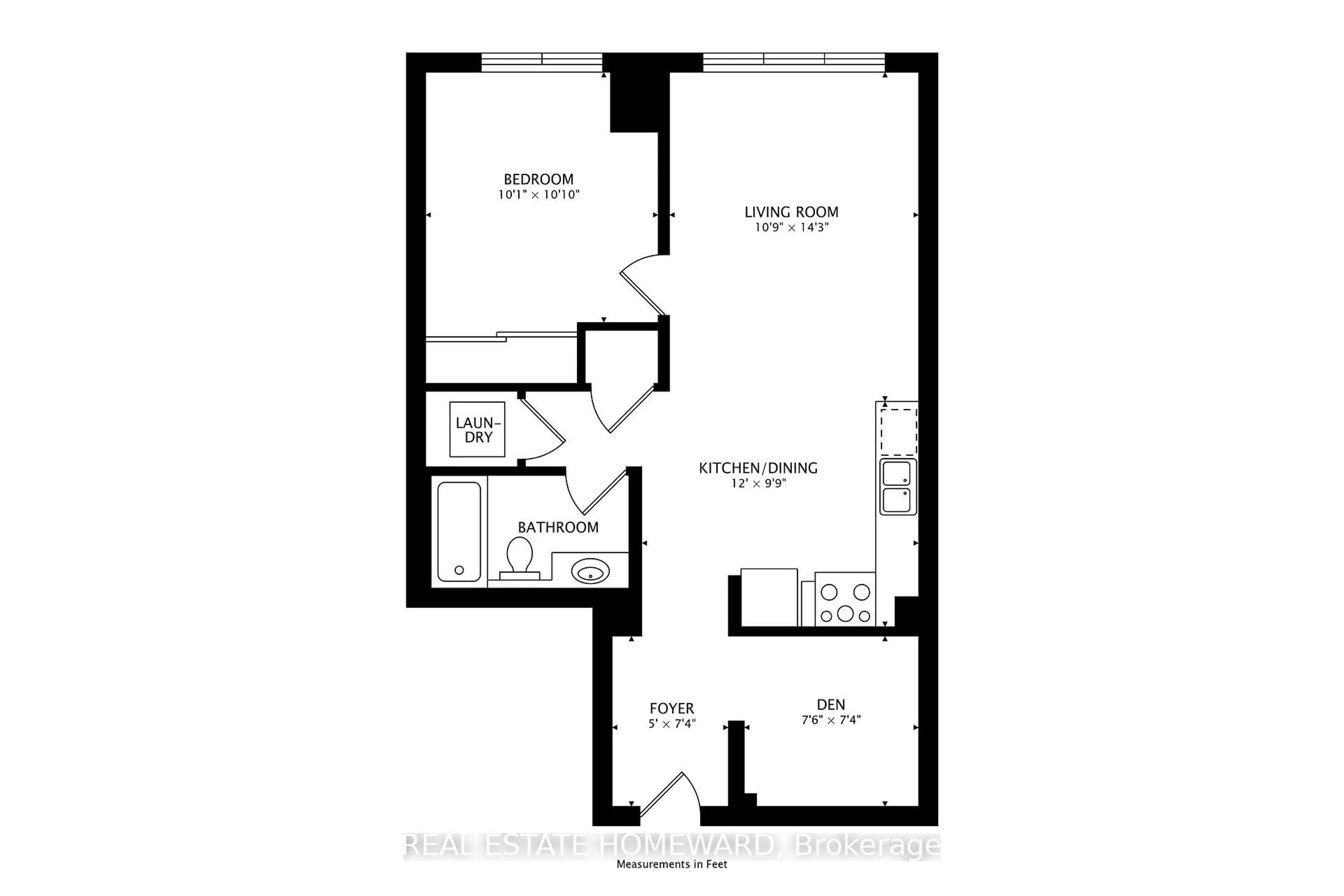 Floor plan for 710 Humberwood Blvd #2010, Toronto Ontario M9W 7J5