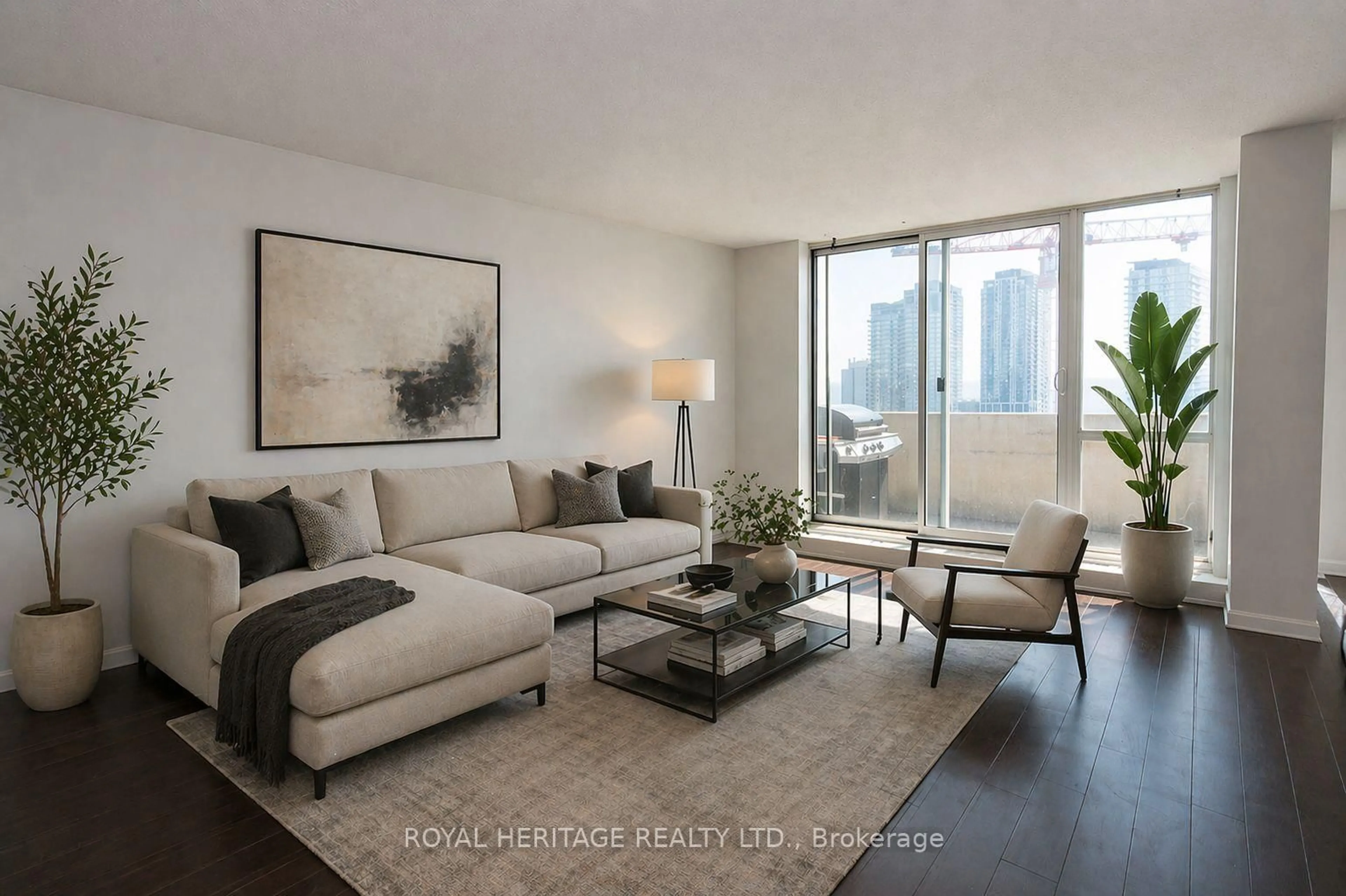 Living room with furniture, unknown for 60 Southport St #908, Toronto Ontario M6S 3N4