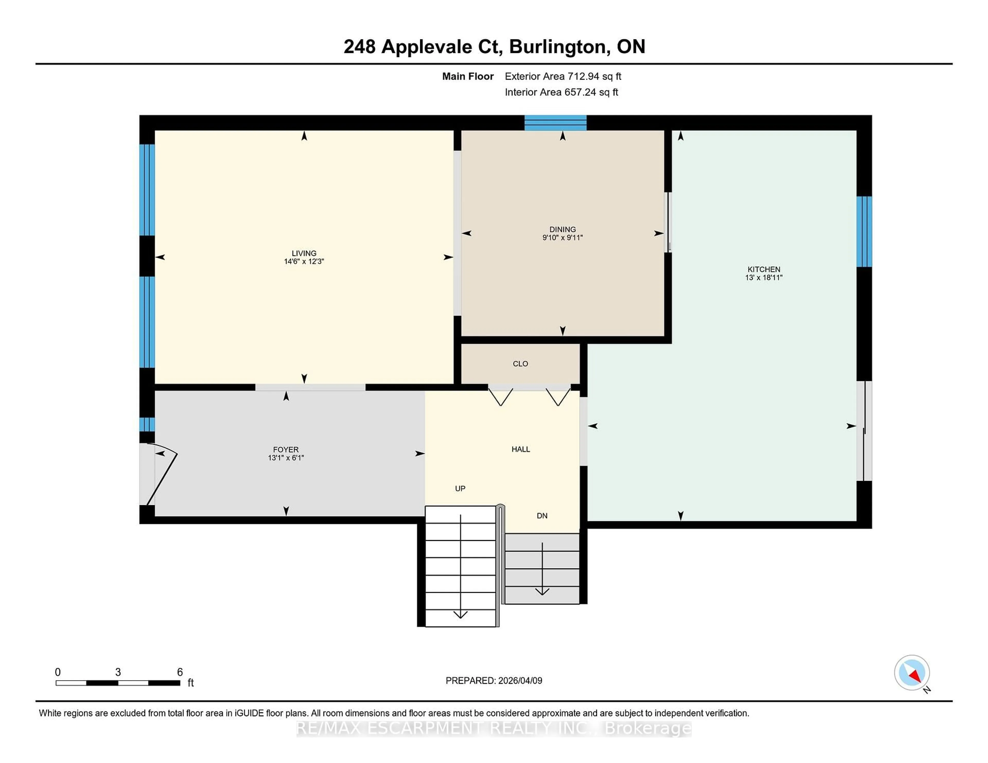 Floor plan for 248 Applevale Crt, Burlington Ontario L7L 2B9