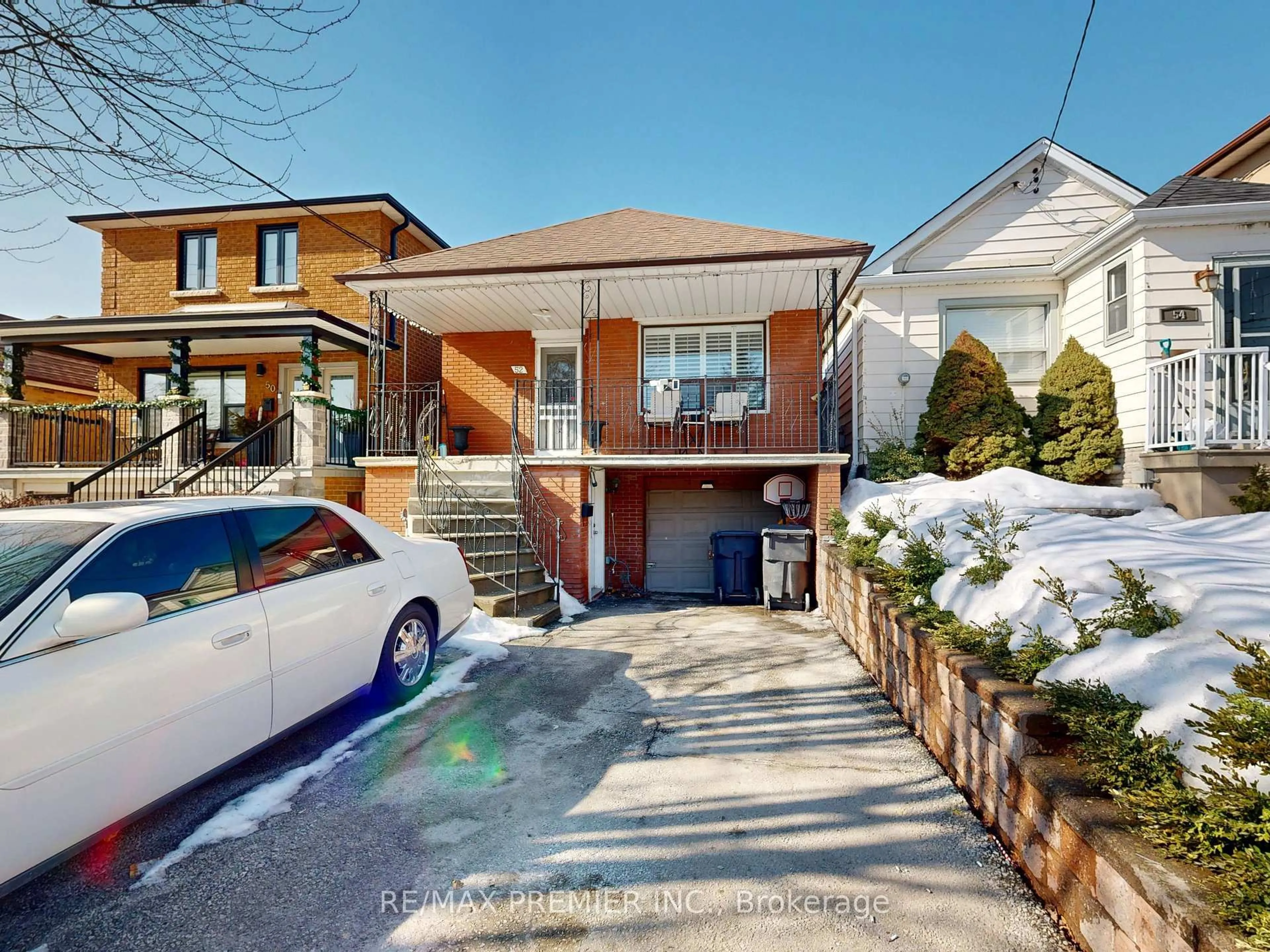 Home with brick exterior material, street for 52 Montcalm Ave, Toronto Ontario M6E 4N7