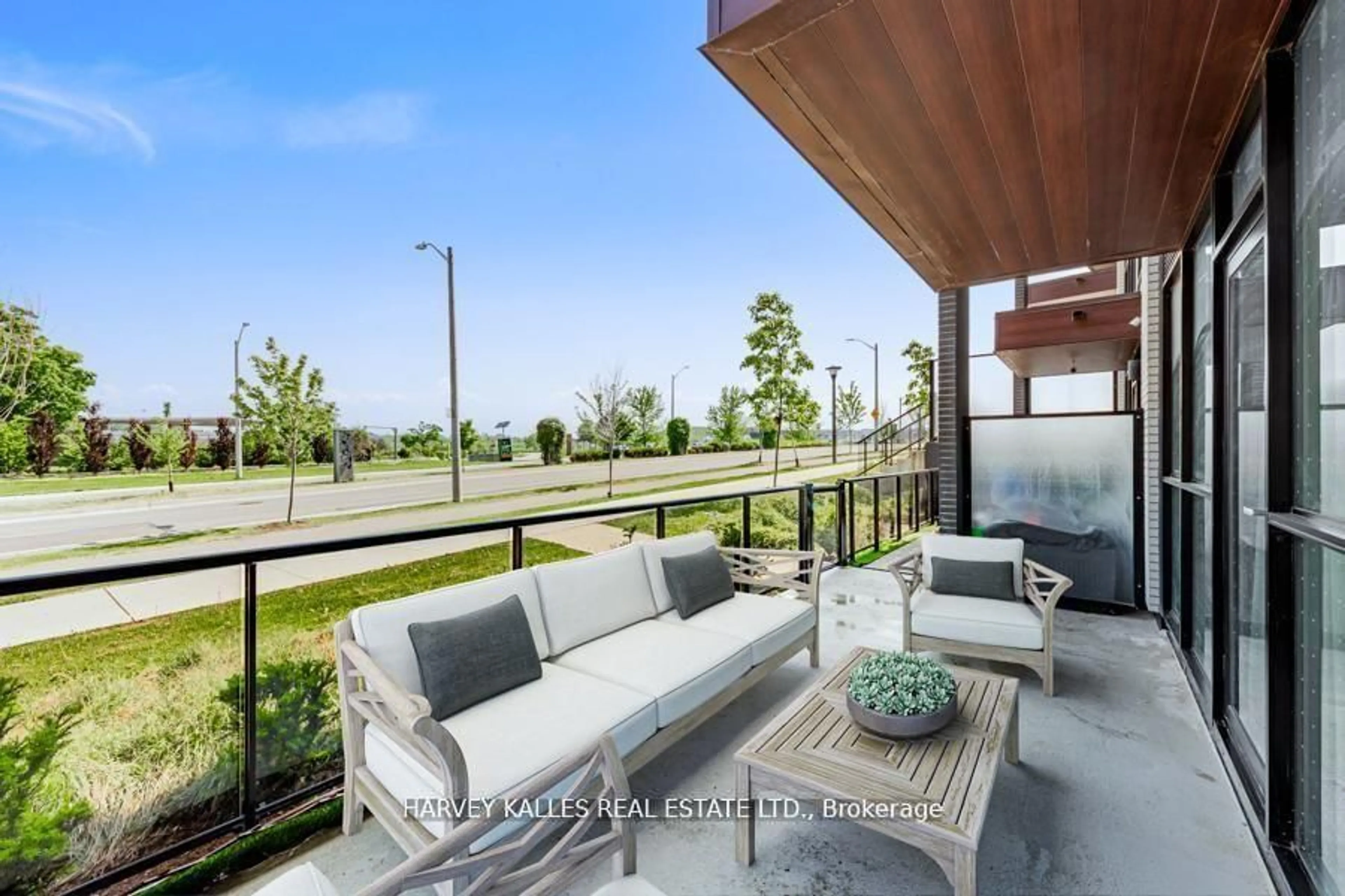 Patio, water/lake/river/ocean view for 60 George Butchart Dr #4, Toronto Ontario M3K 0E1