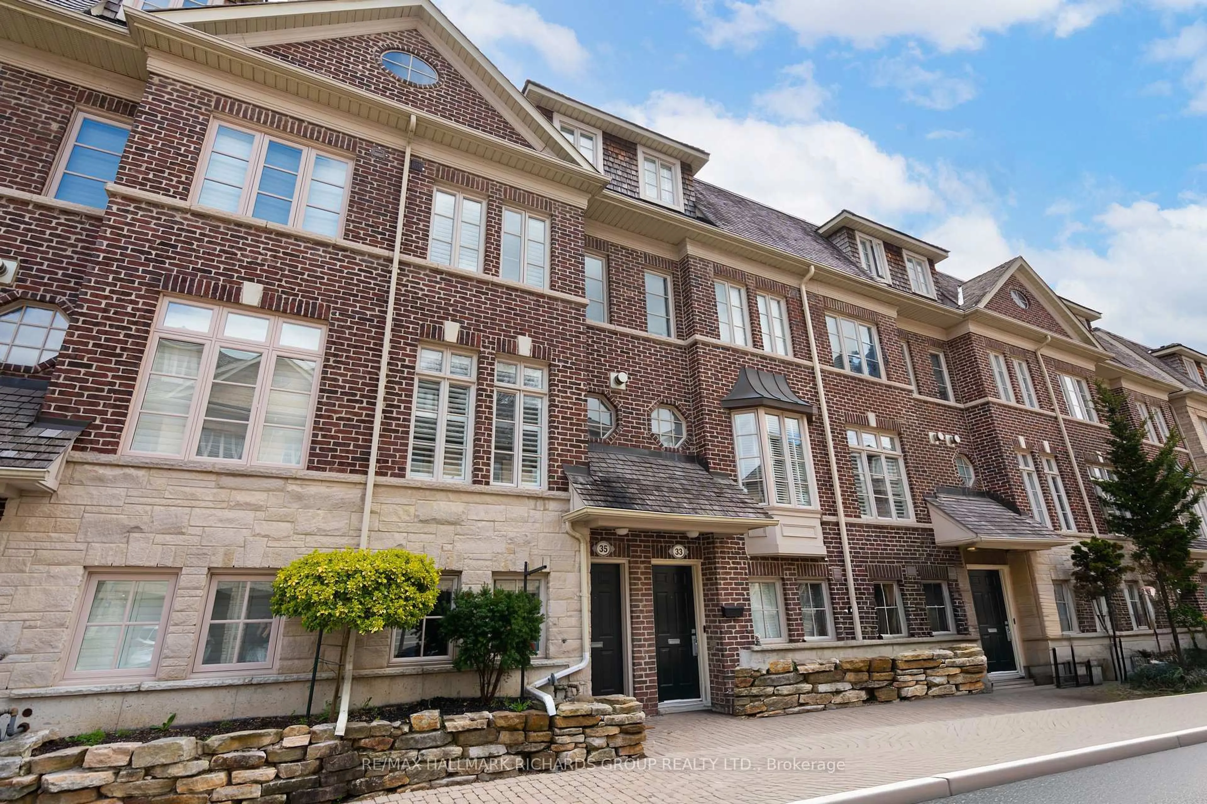 Home with brick exterior material, unknown for 35 Furrow Lane, Toronto Ontario M8Z 0A2