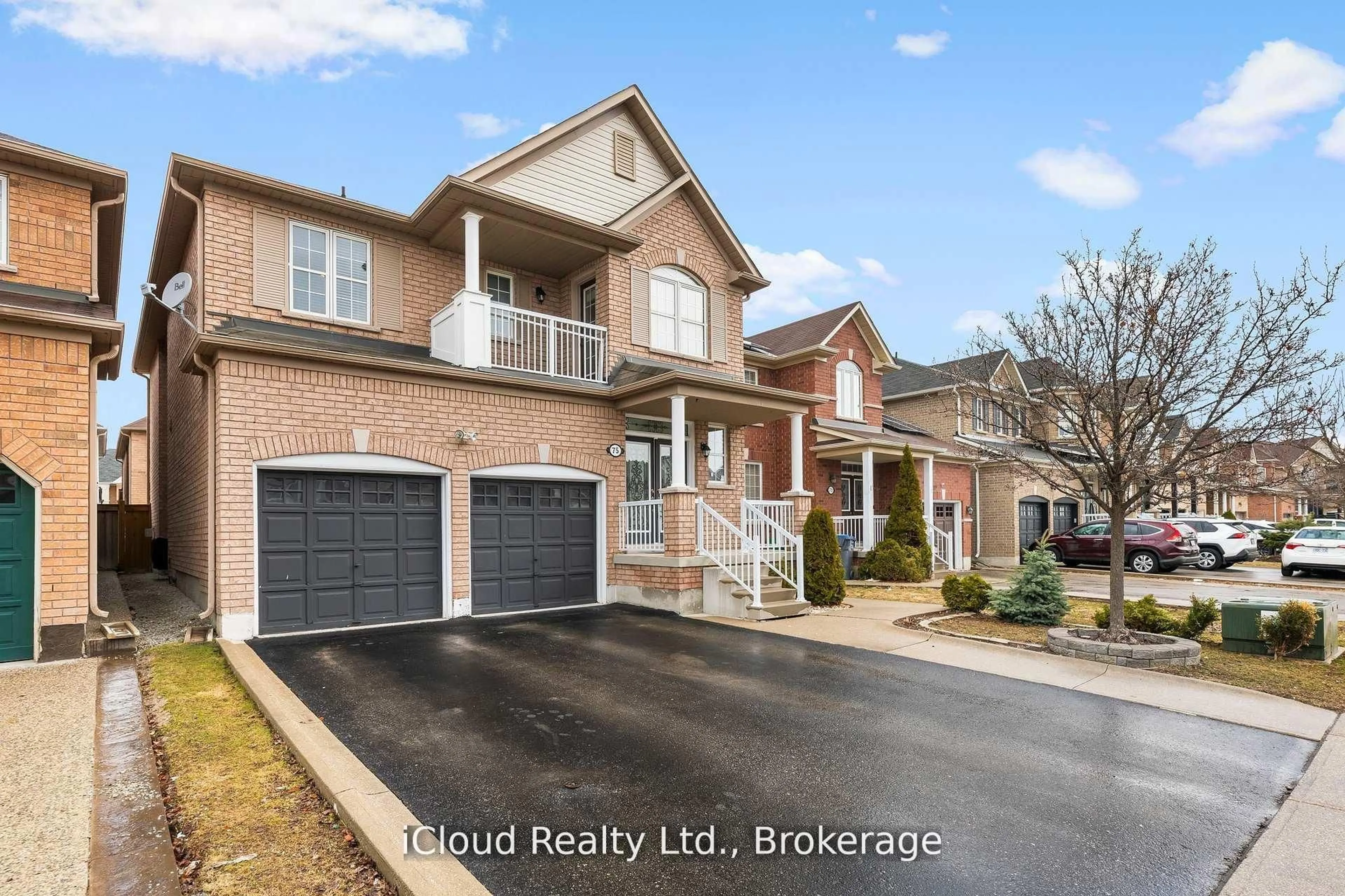 Home with brick exterior material, street for 75 Iron Block Dr, Brampton Ontario L7A 0J1