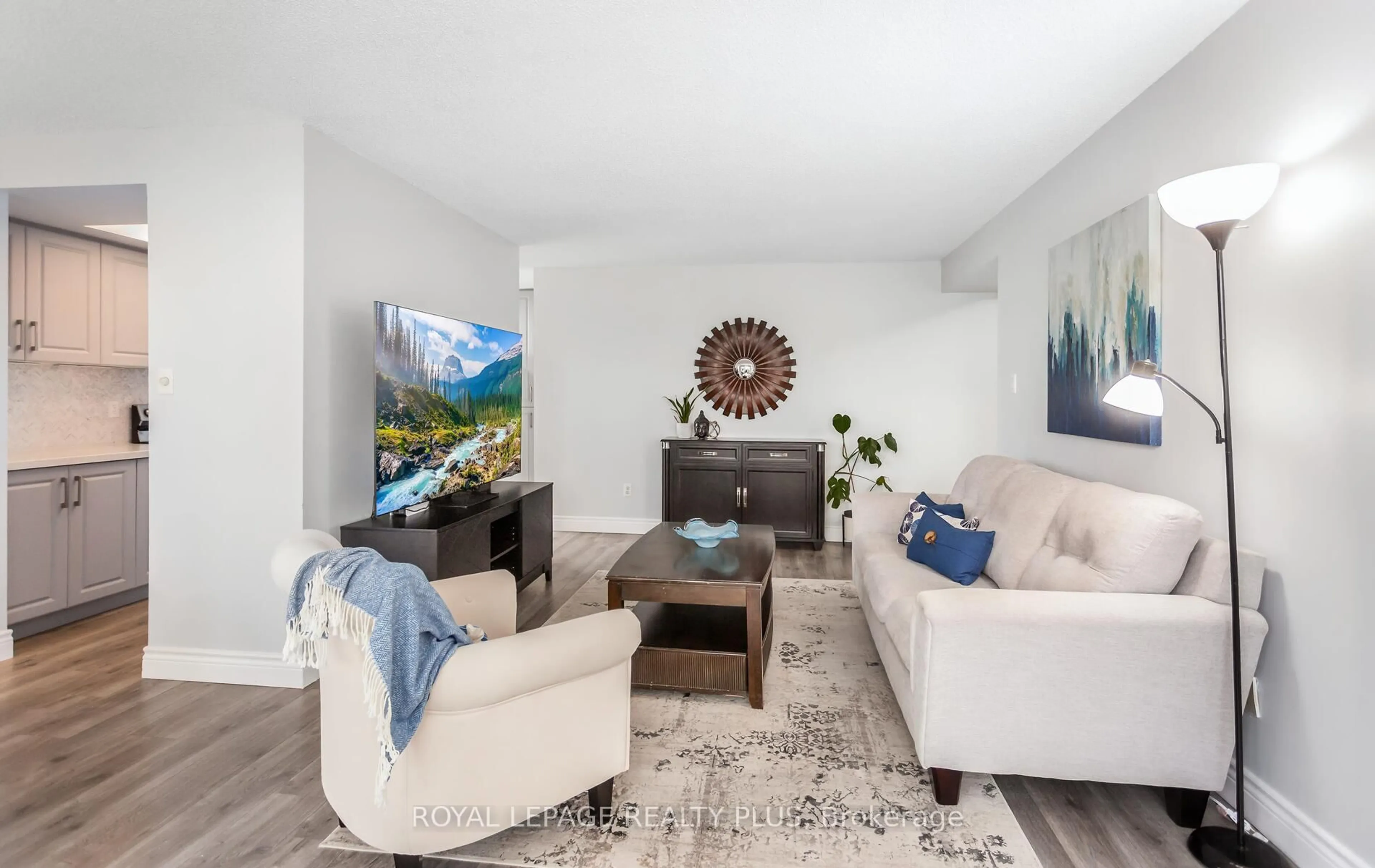 Living room with furniture, unknown for 5 Lisa St #509, Brampton Ontario L6T 4T4