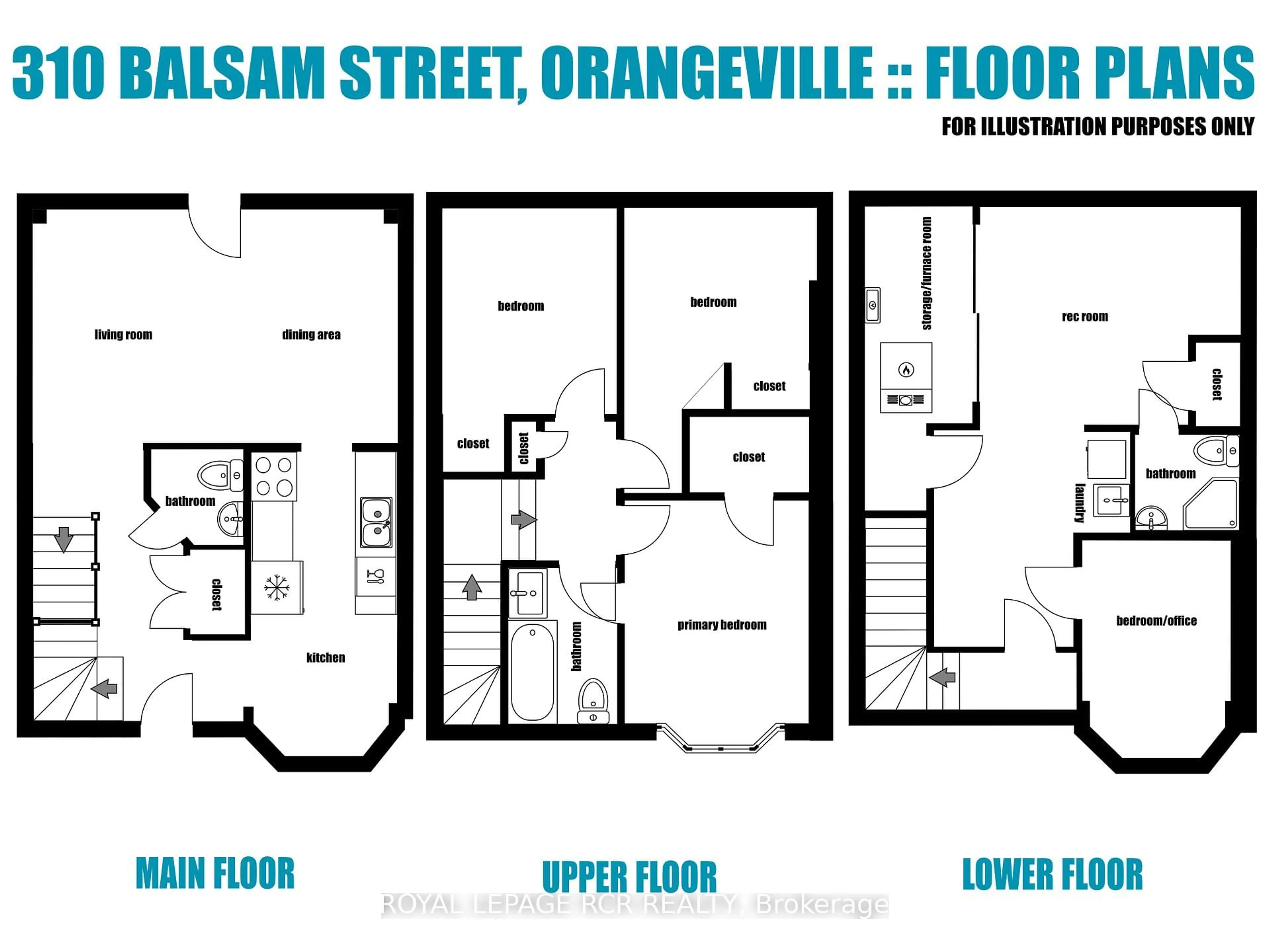 Floor plan for 310 Balsam St, Orangeville Ontario L9W 4X6