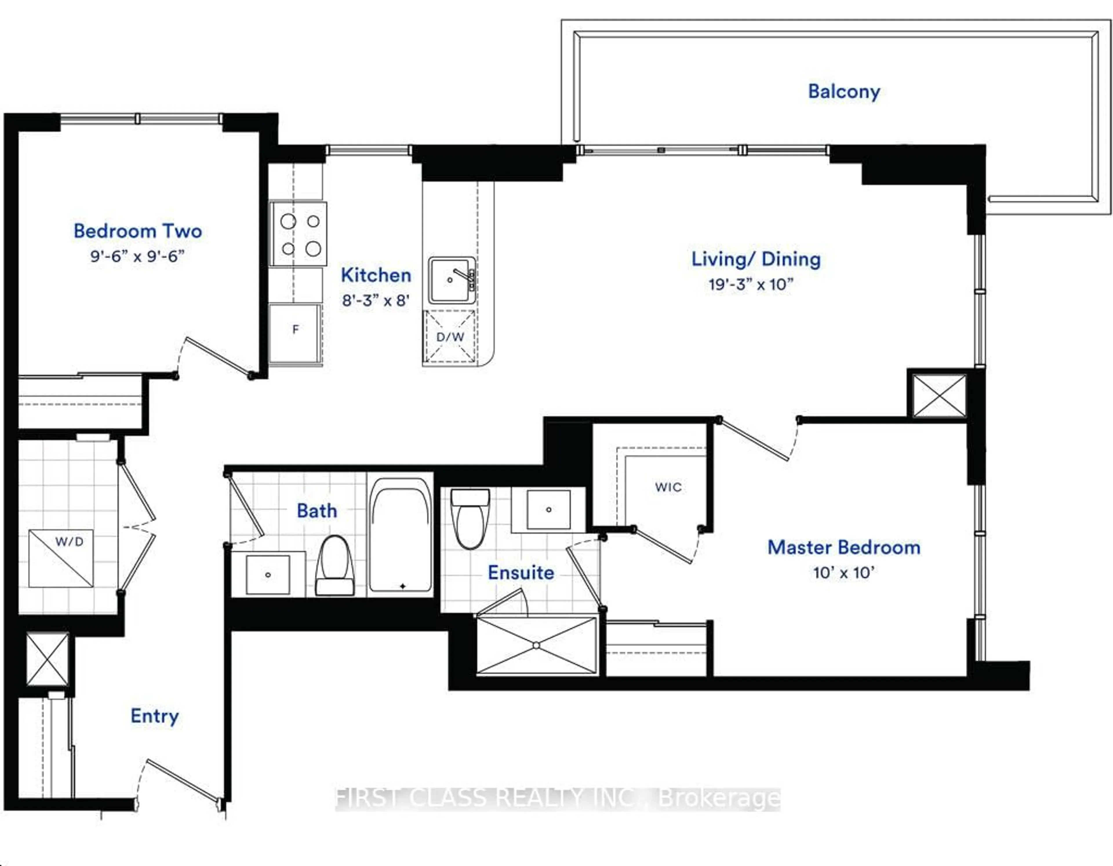 Floor plan for 4130 Parkside Village Dr #2206, Mississauga Ontario L5B 0L7