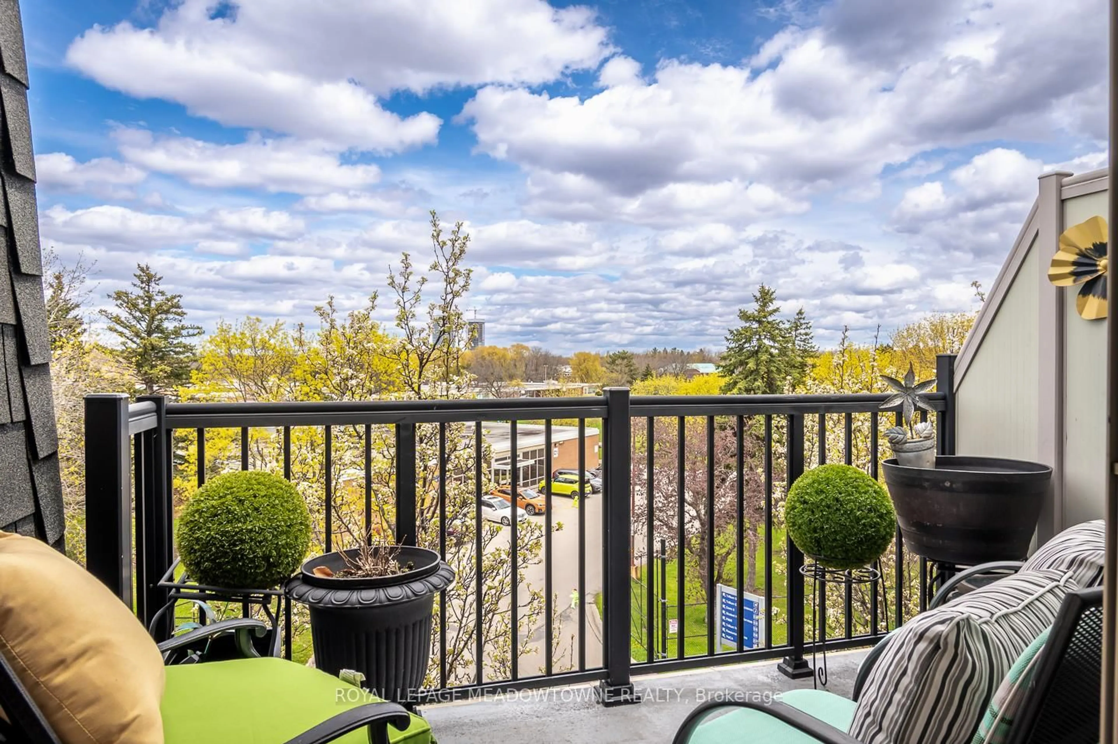 Patio, water/lake/river/ocean view for 443 Centennial Forest Dr #408, Milton Ontario L9T 6A1