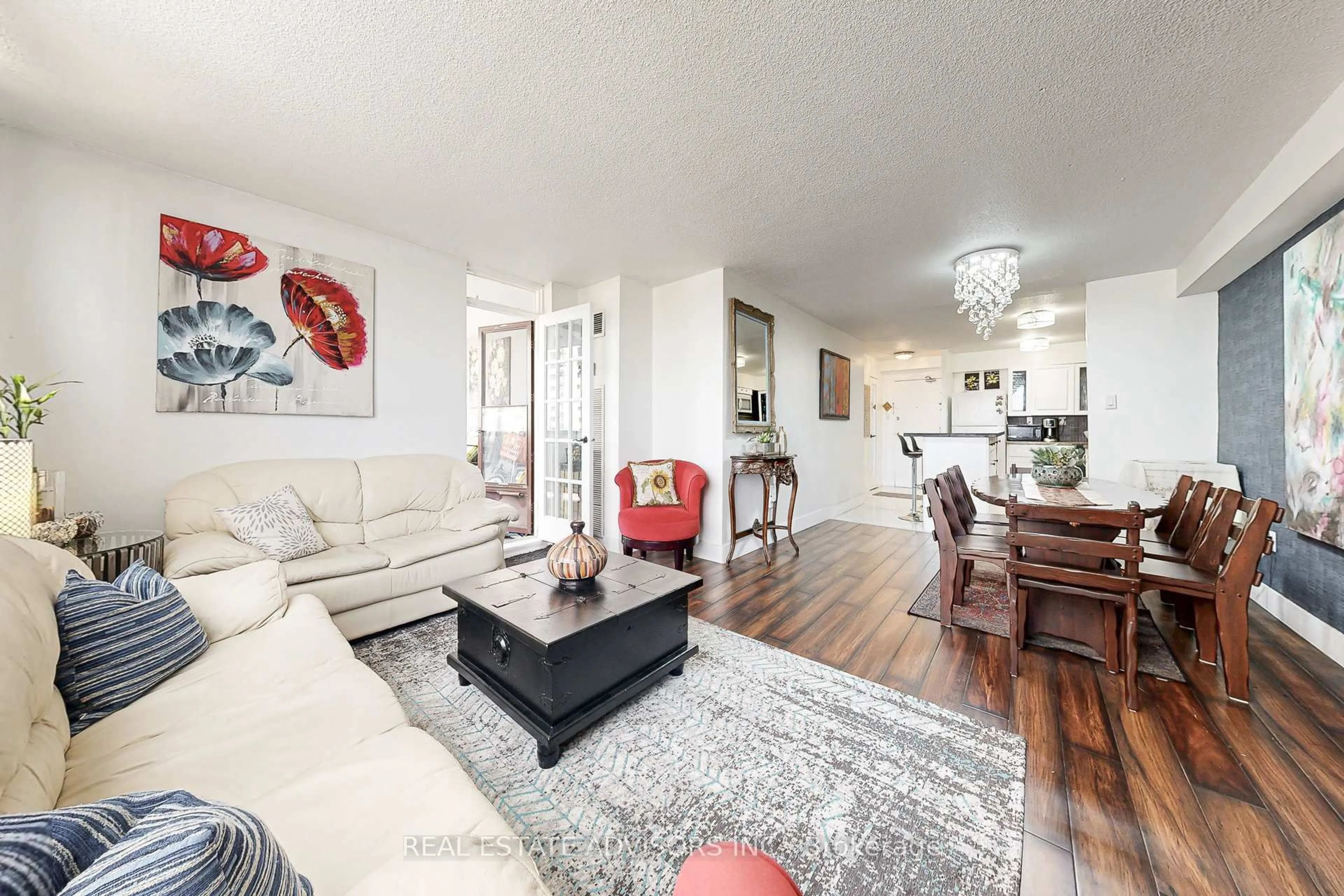 Living room with furniture, unknown for 10 Tobermory Dr #705, Toronto Ontario M3N 2Y5