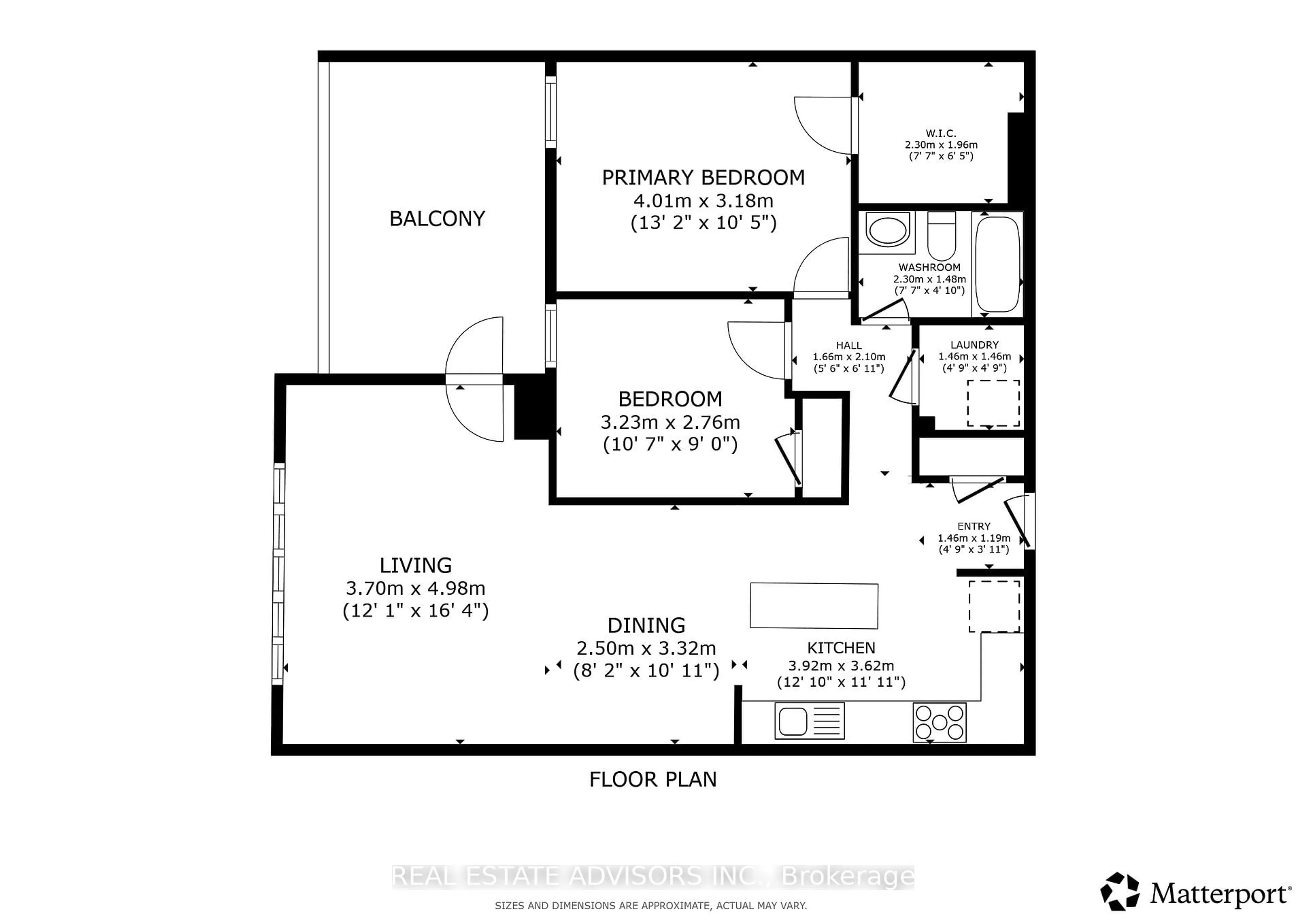Floor plan for 10 Tobermory Dr #705, Toronto Ontario M3N 2Y5