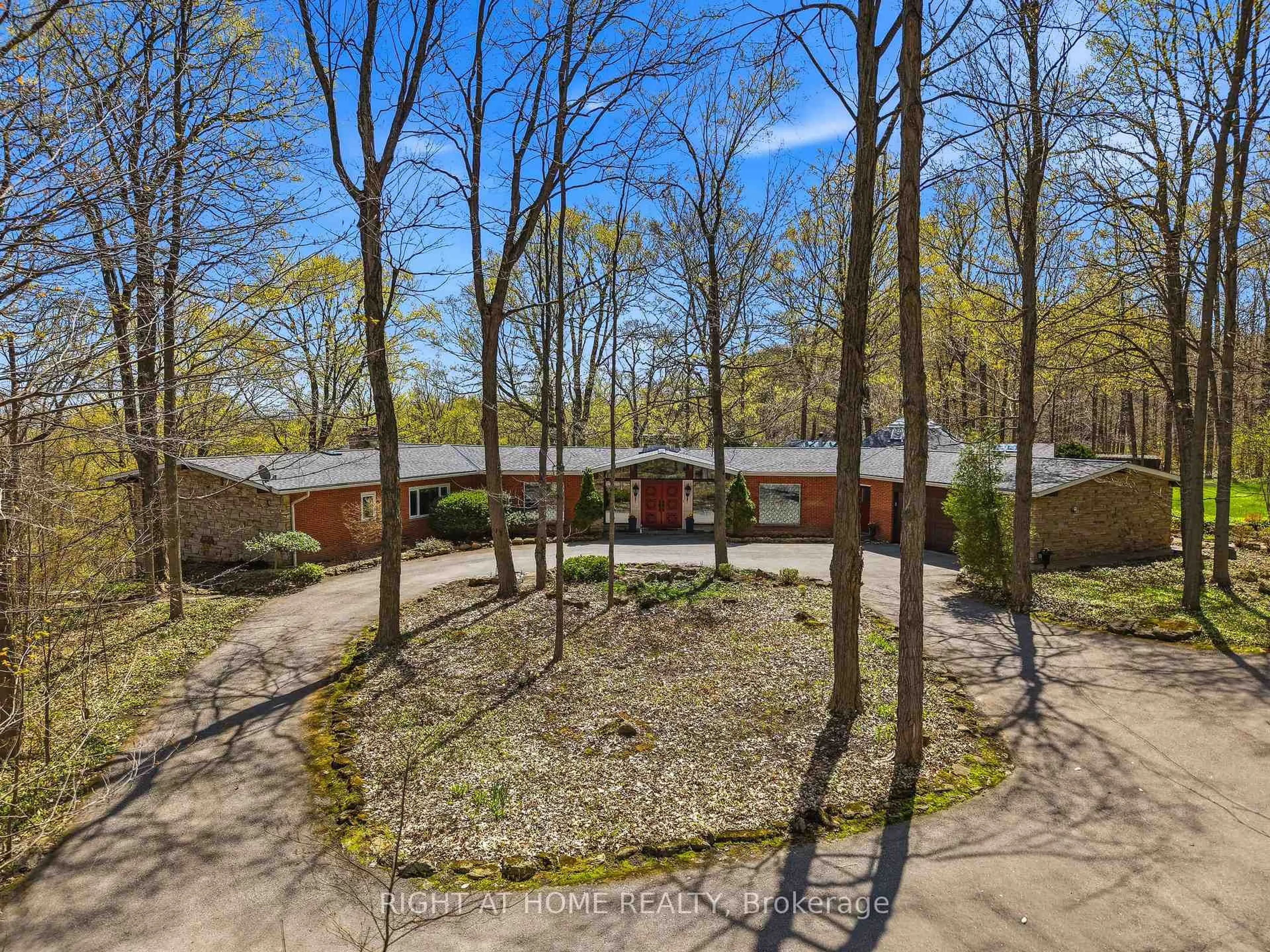 A pic from outside/outdoor area/front of a property/back of a property/a pic from drone, forest/trees view for 7463 Bell School Line, Milton Ontario L9E 0N5