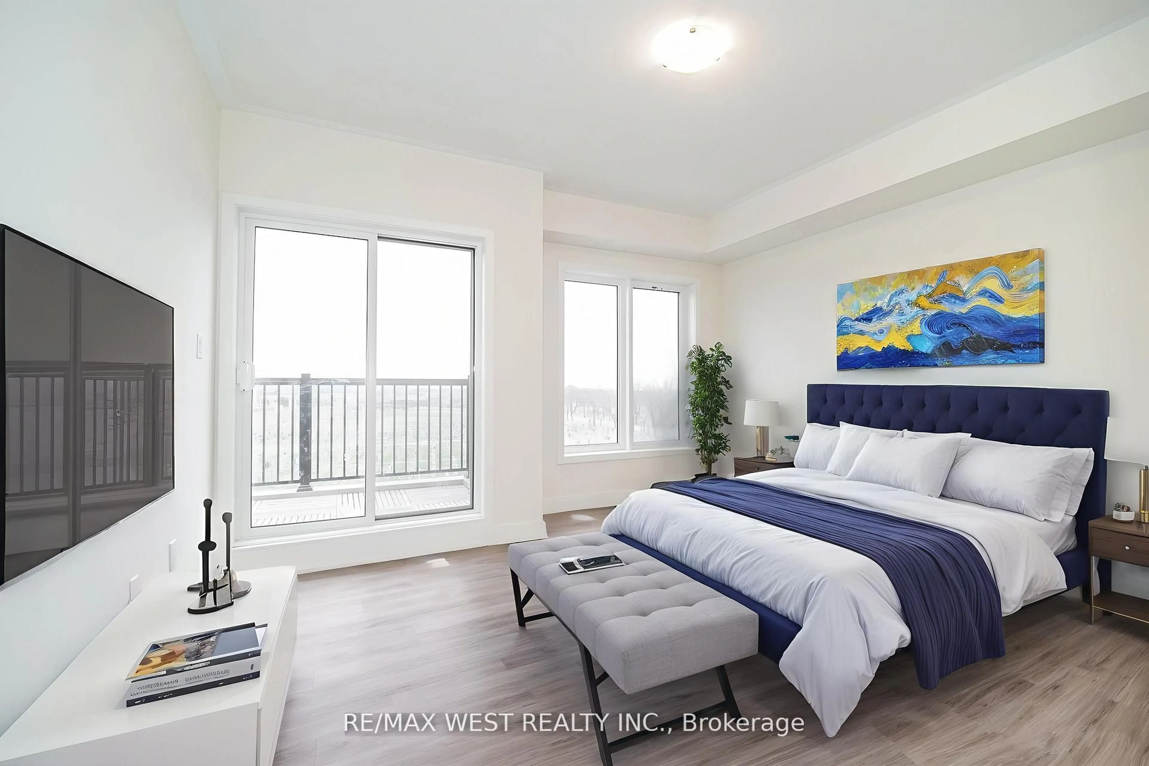 Bedroom with bed, unknown for 39 John Perkins Bull Dr #20, Toronto Ontario M3K 0C3