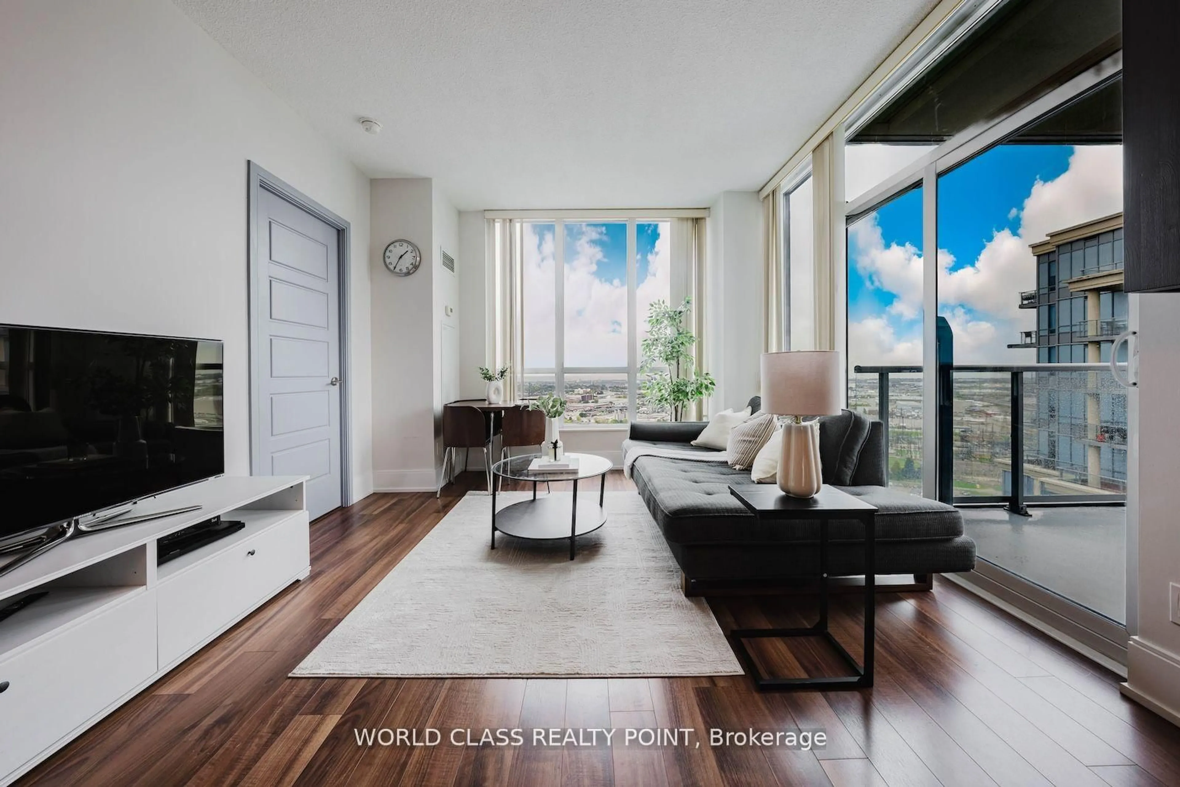 Living room with furniture, unknown for 15 Viking Lane #2502, Toronto Ontario M9B 0A4